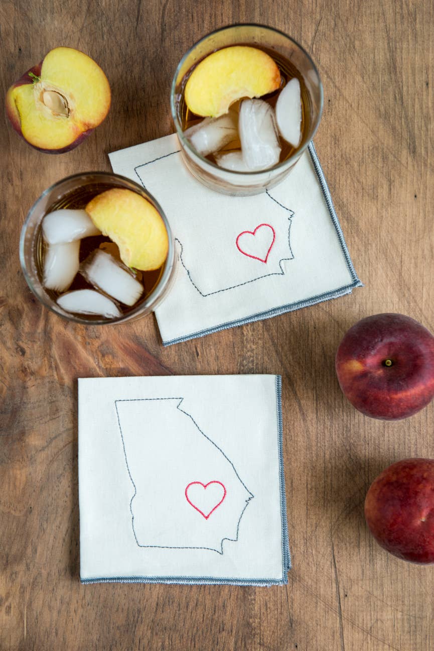 State Cocktail Napkins, set of four