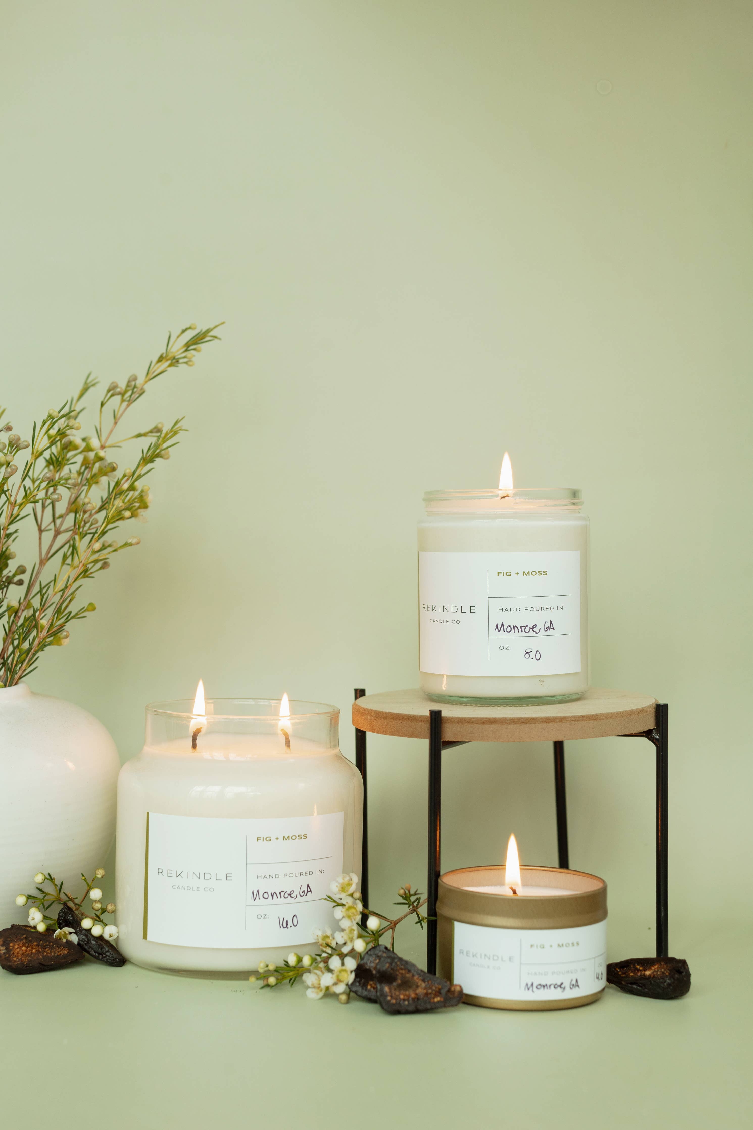 Fig + Moss Cotton Wick Soy Candle