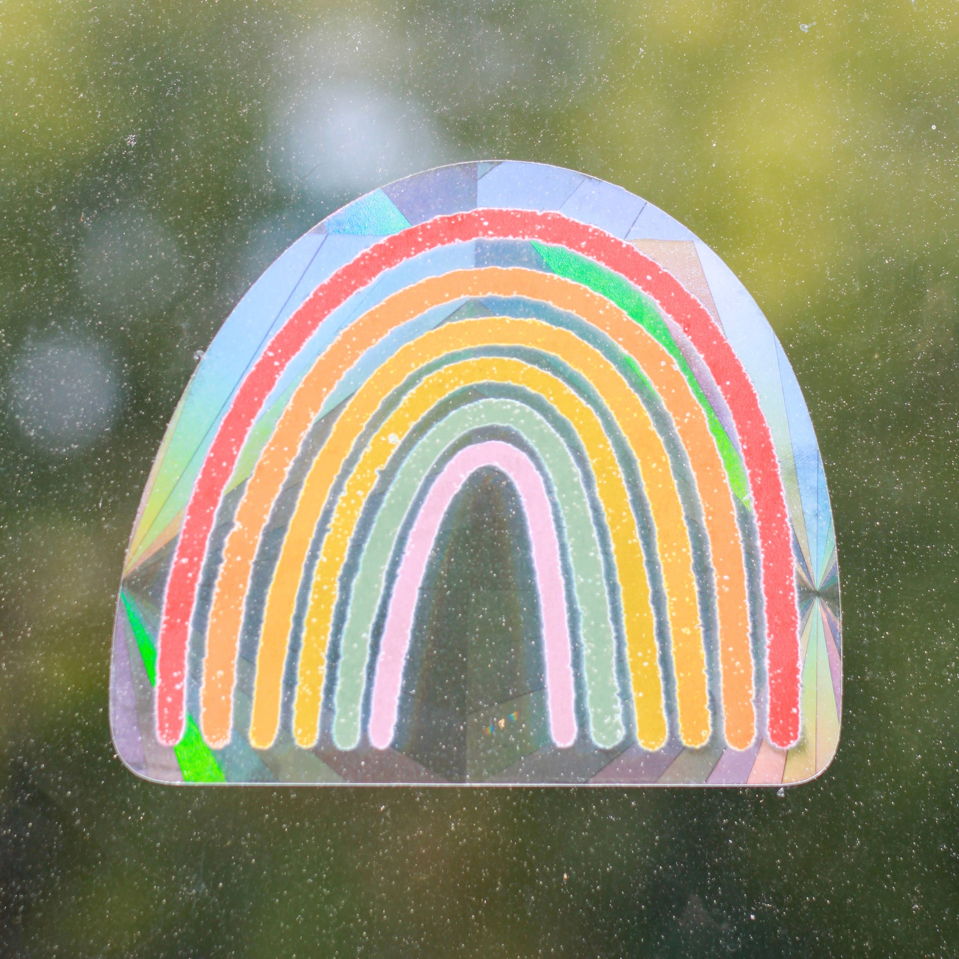 Rainbow Sun Catcher Window Decal, 5x4 in.