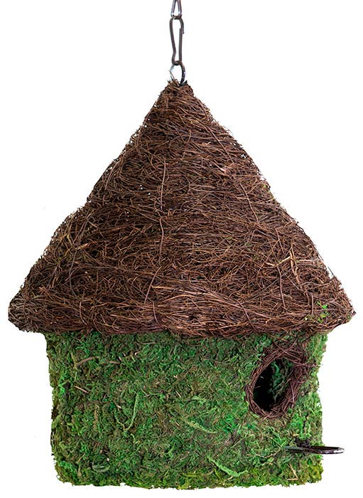 Bungalow Woven Birdhouse, Fresh Green