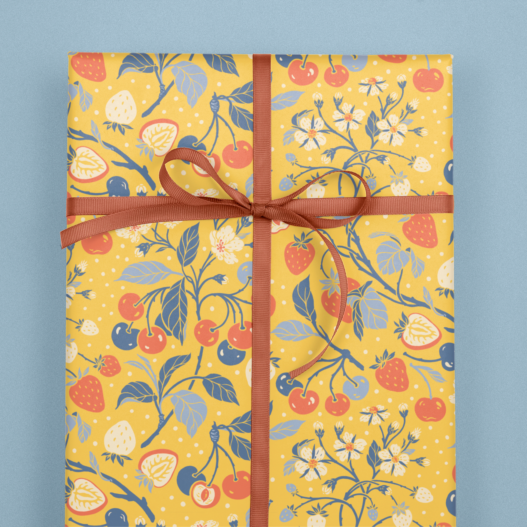 Recyclable Gift Wrap / Wrapping Paper: Strawberries