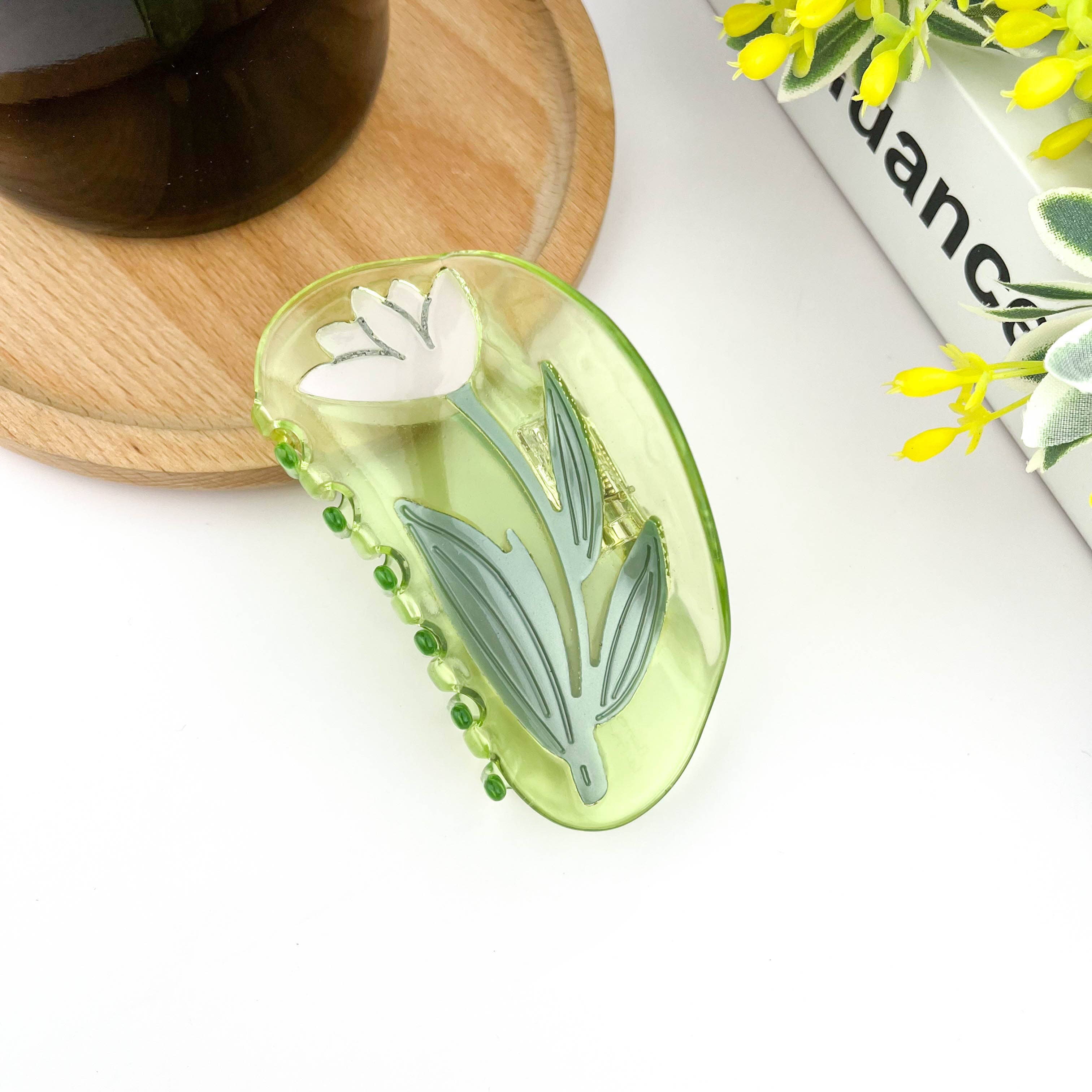 Floral Hair Claw Clip