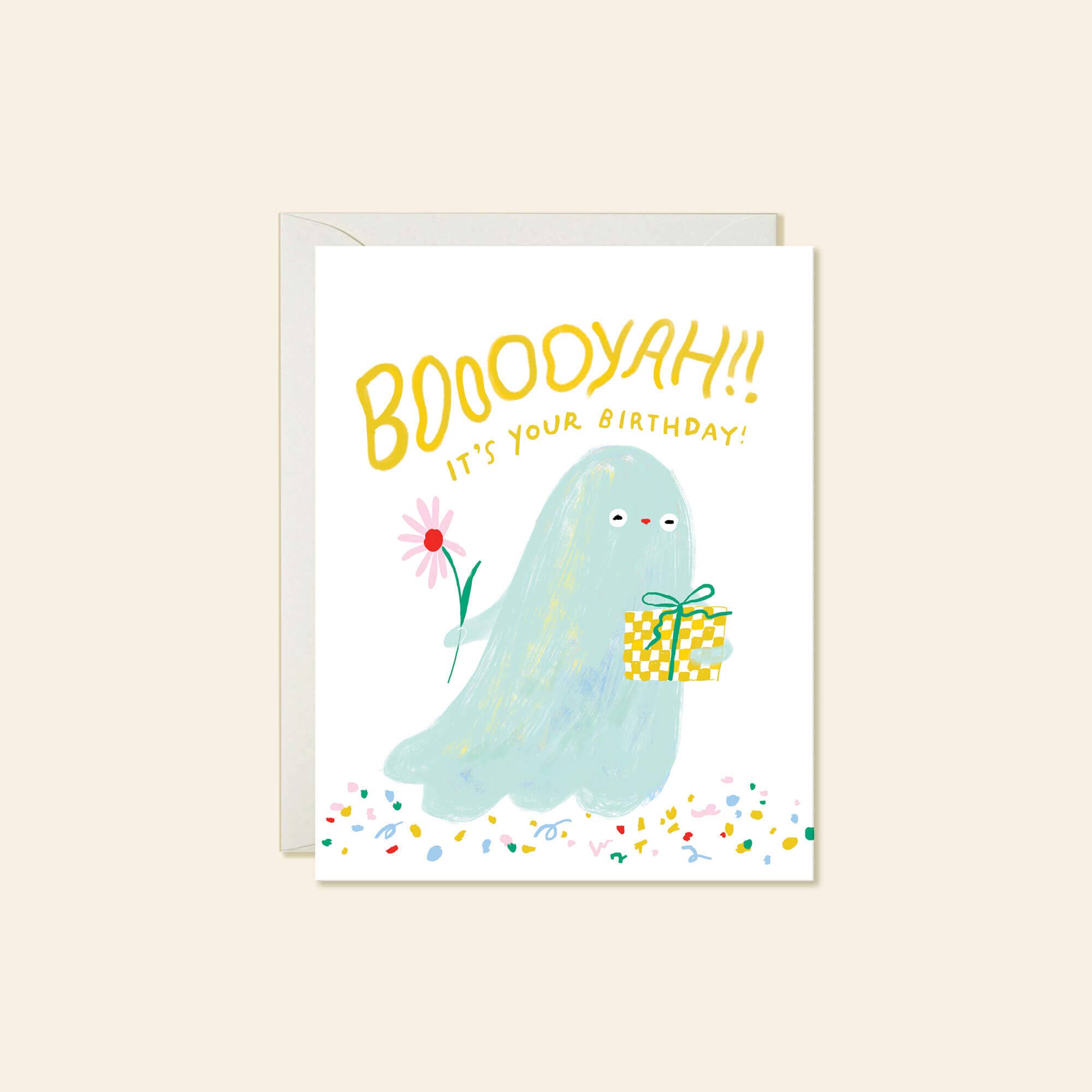 Booyah Birthday Card – Funny Ghost Birthday Card