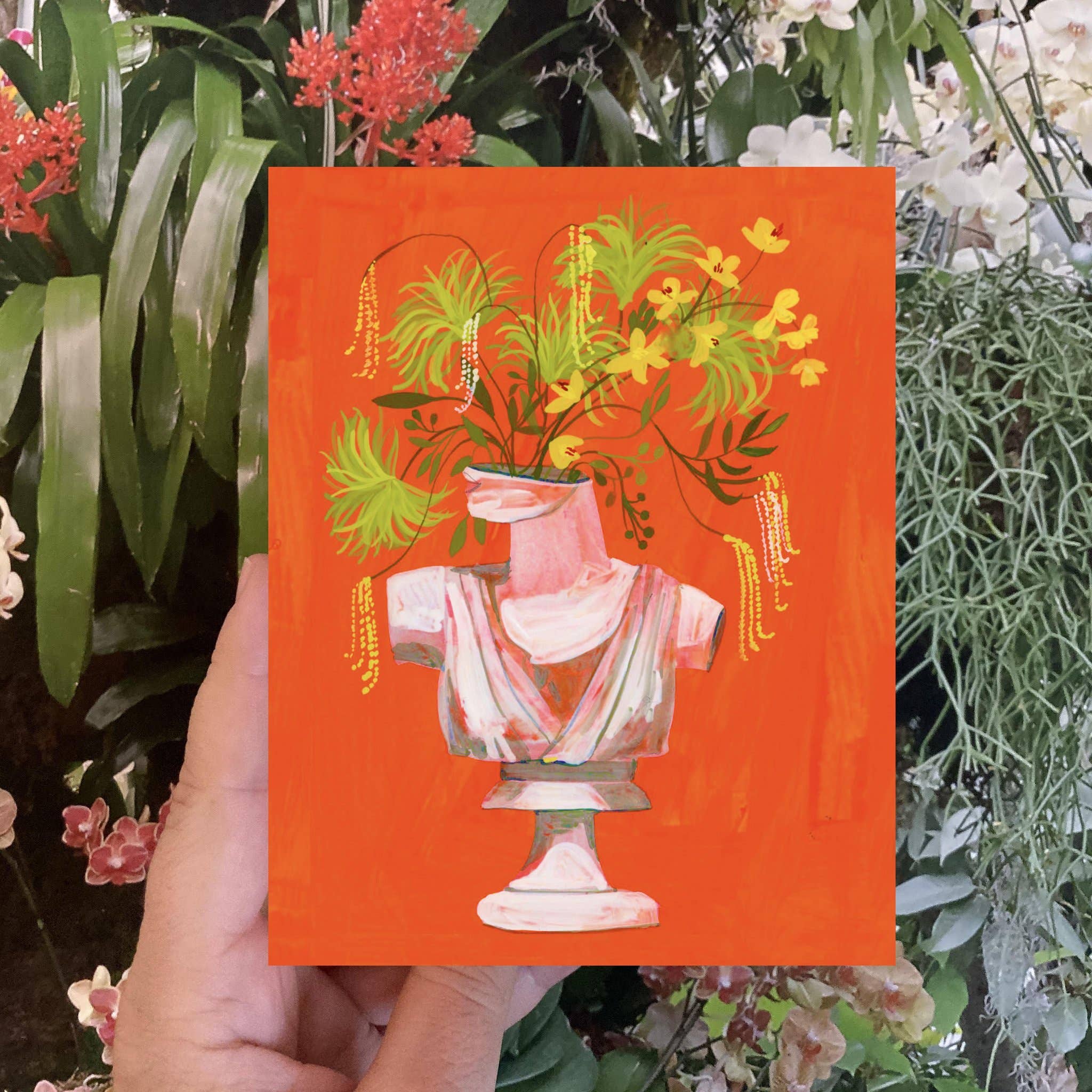 Flora Red Greeting Card