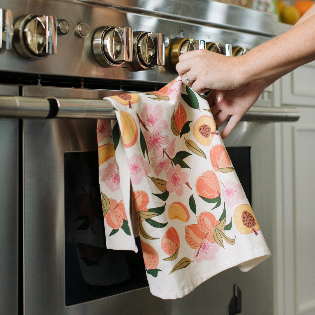 Peach Blossom Tea Towel