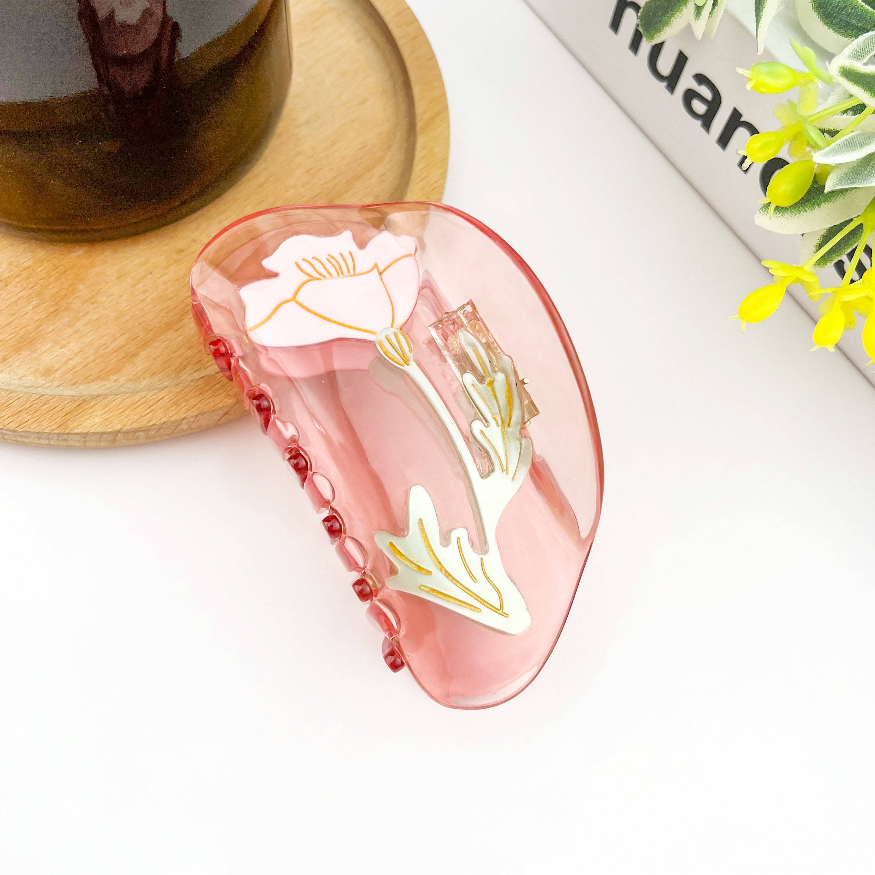 Floral Hair Claw Clip