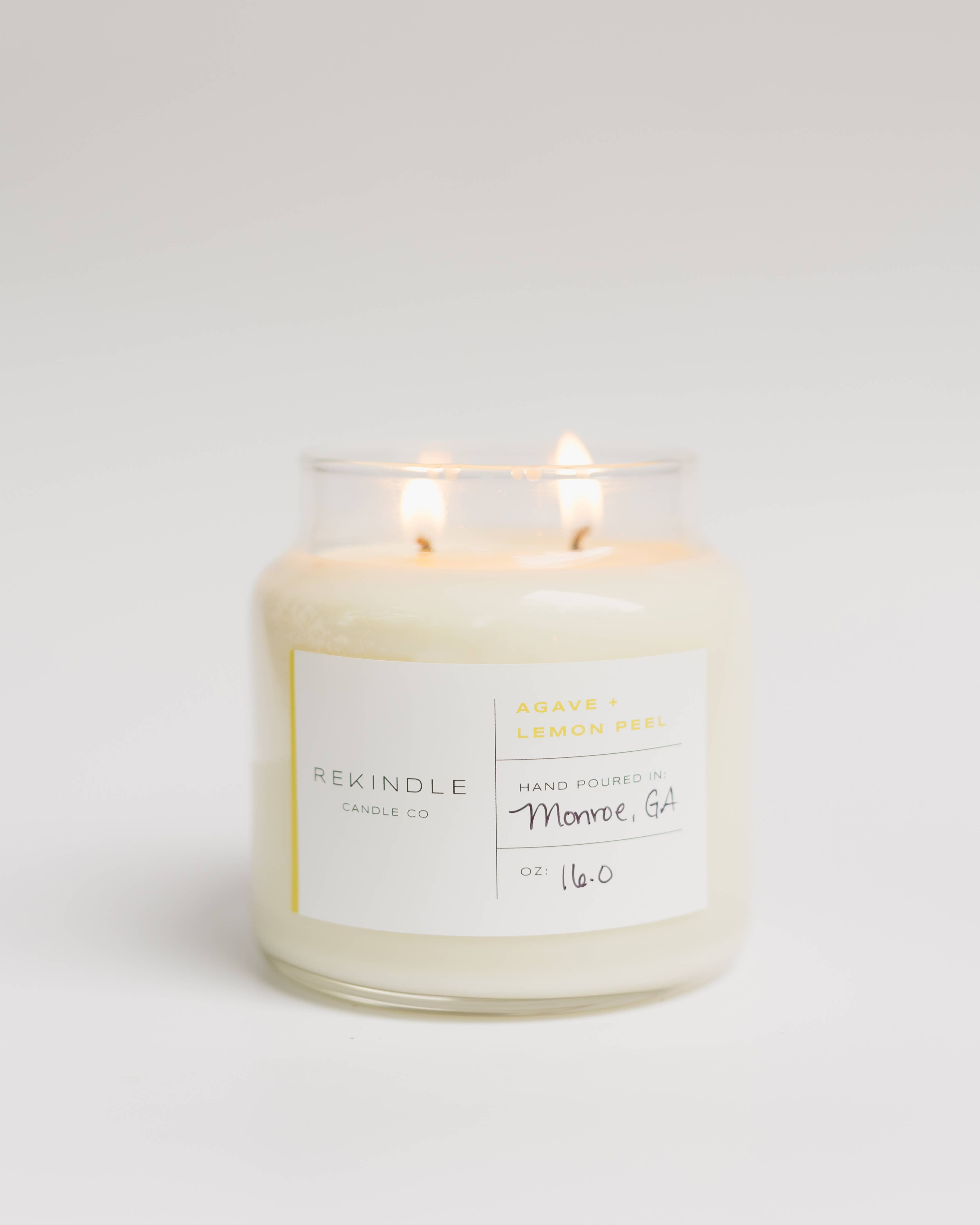 Agave + Lemon Peel Cotton Wick Soy Candle