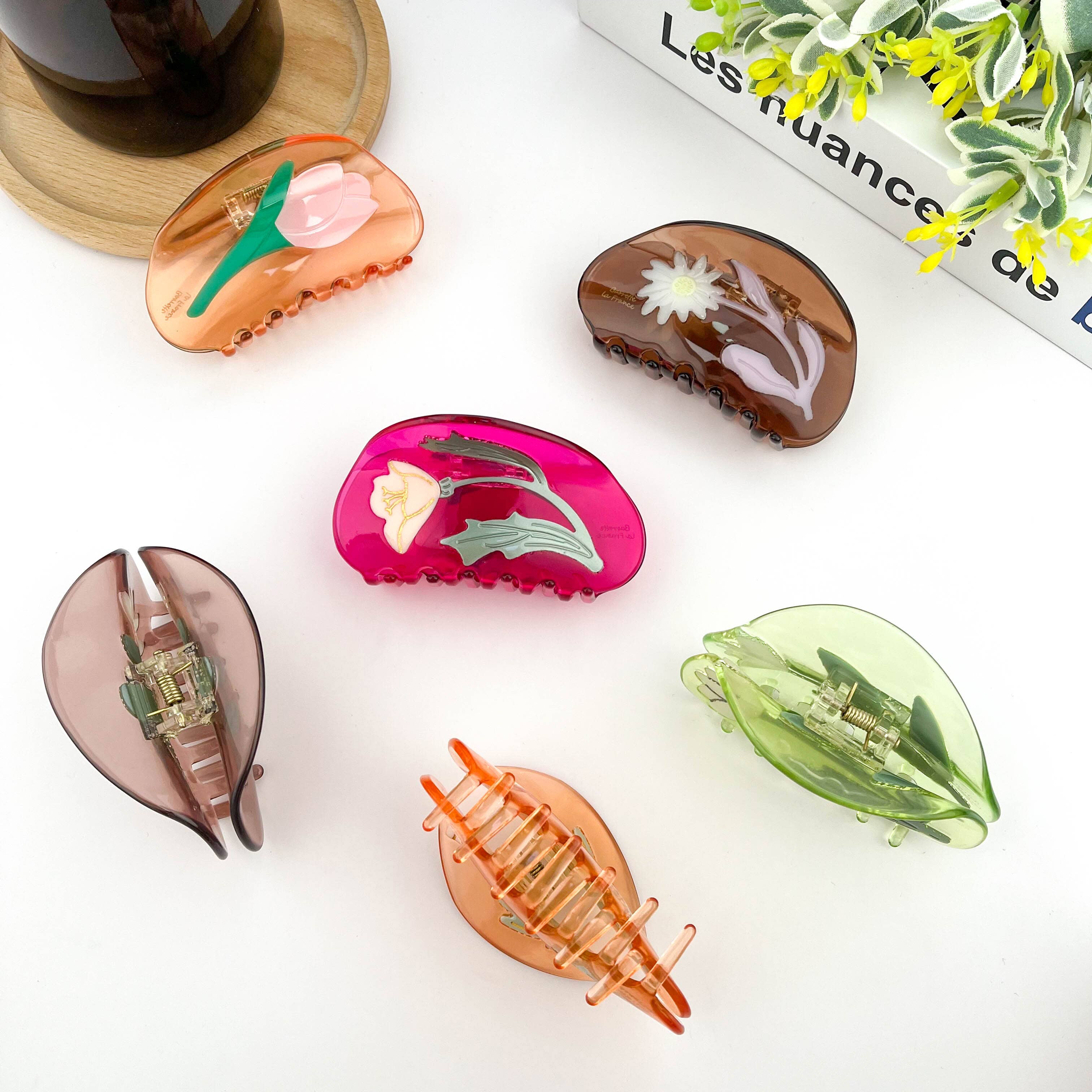 Floral Hair Claw Clip