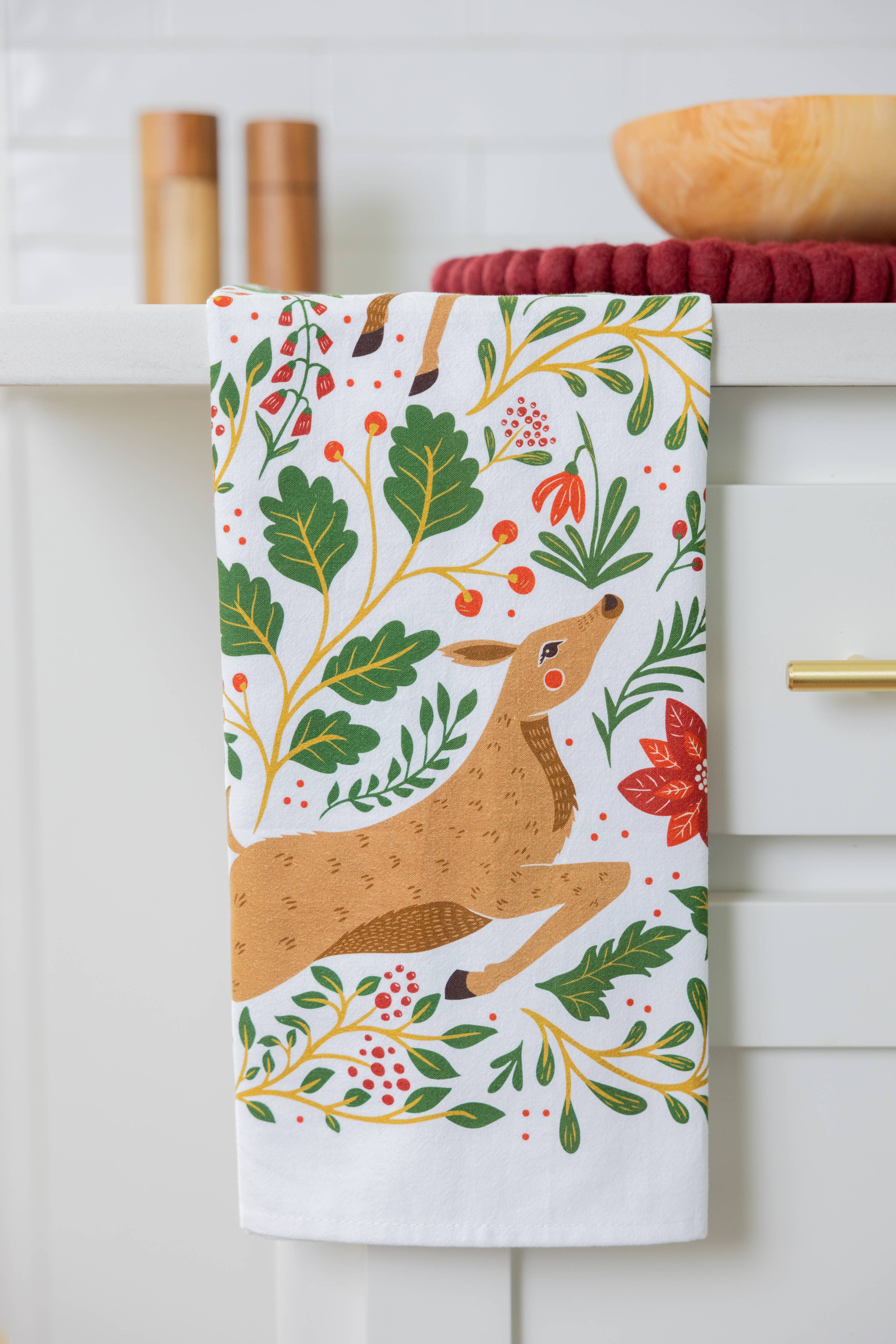 Winter Forest Tea Towel – Woodland Holiday