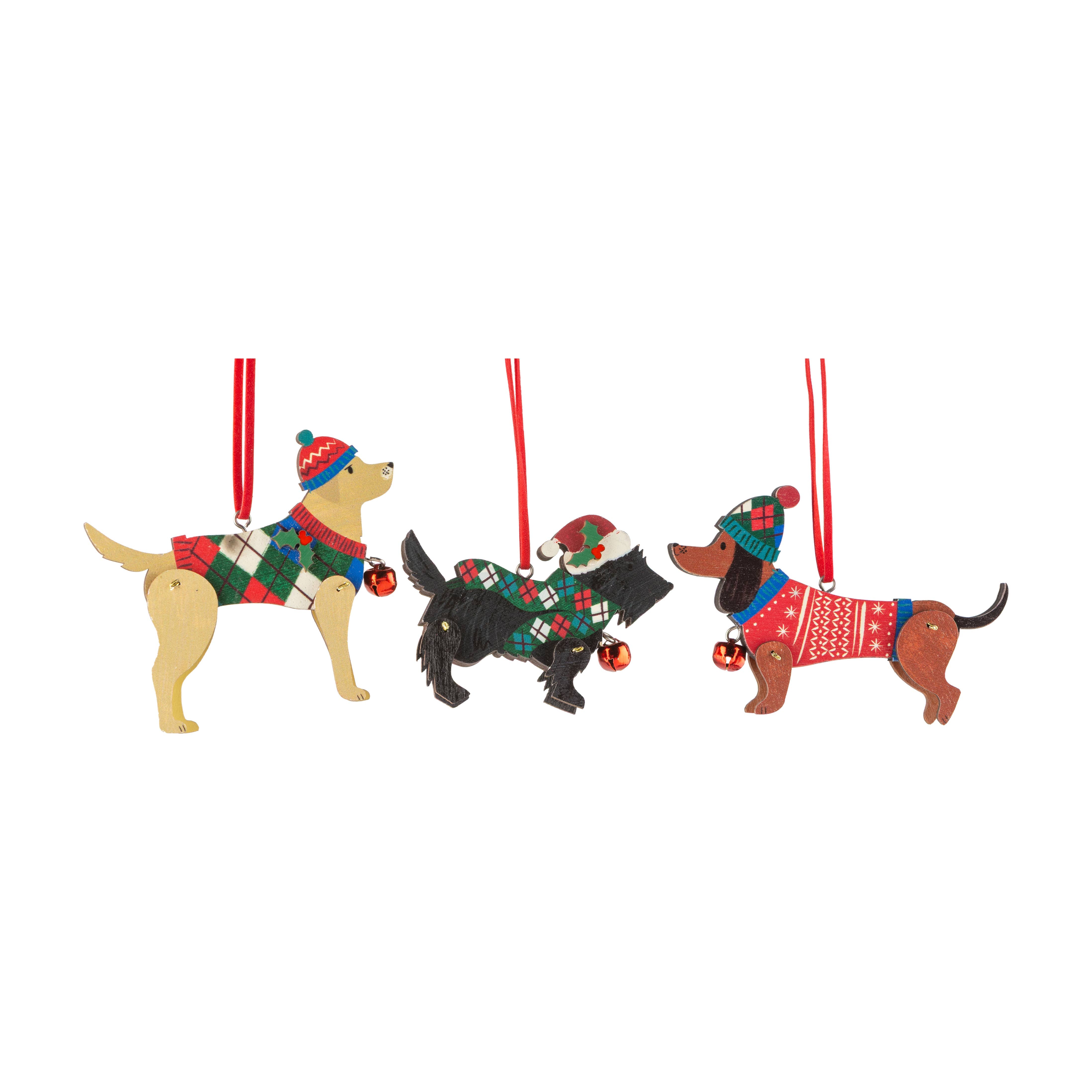 Wooden dog ornament