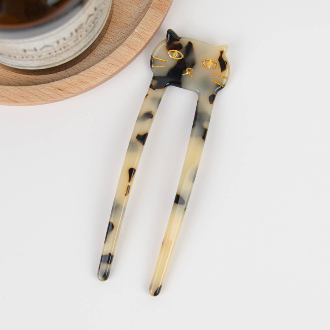 Acetate Cat Hair Pin