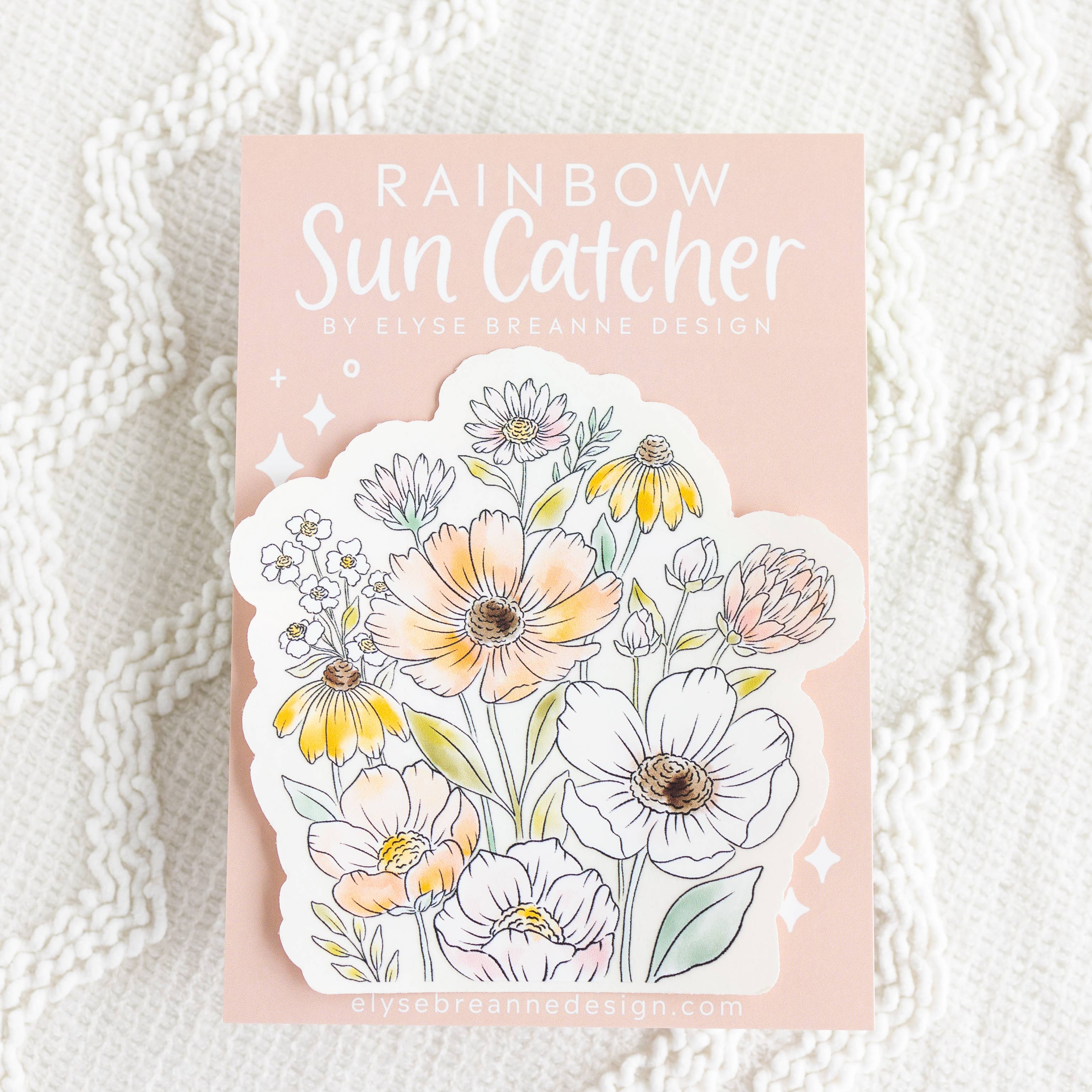 Wildflower Bunch Sun Catcher Window Decal, 3x5 in.