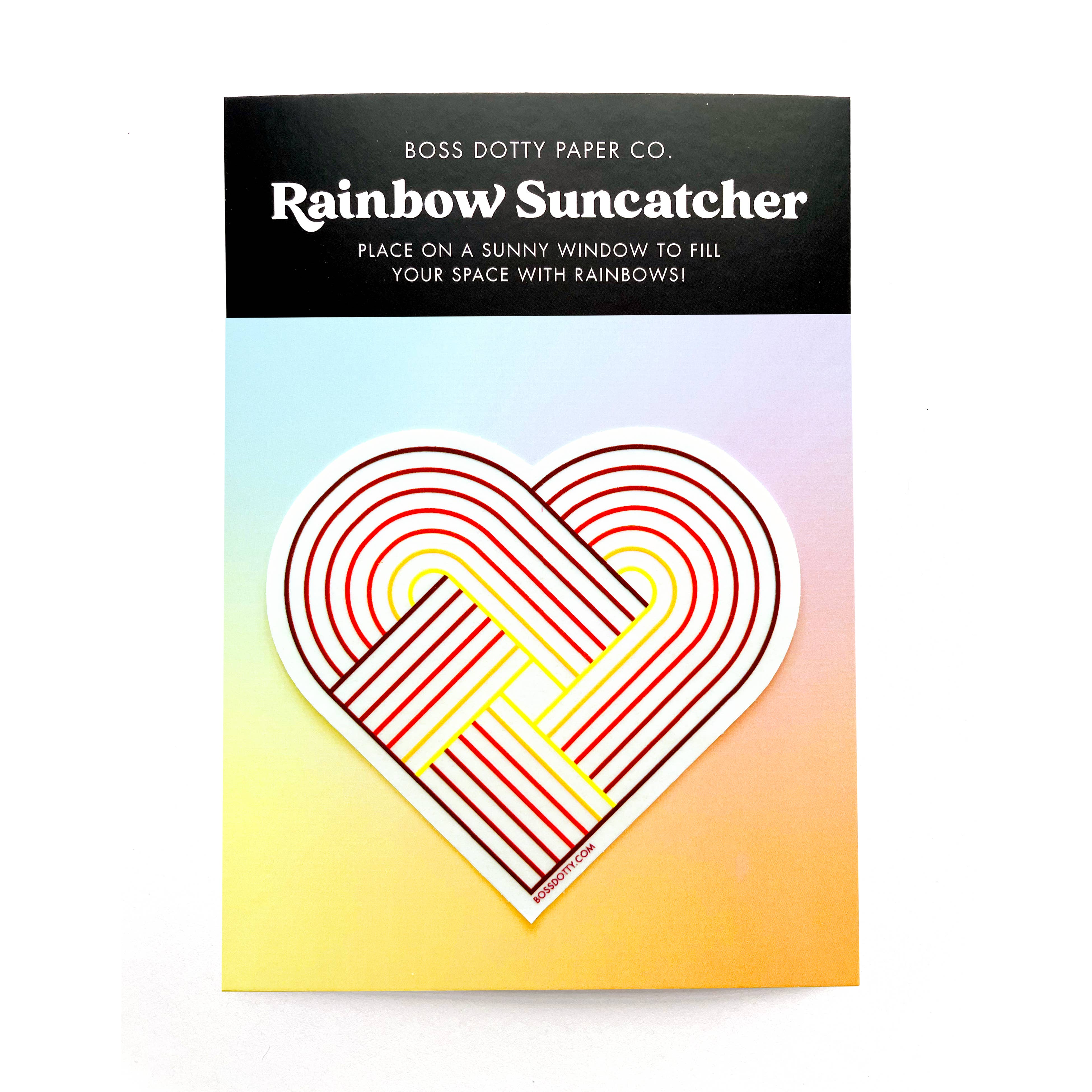 Rainbow Heart Suncatcher Sticker