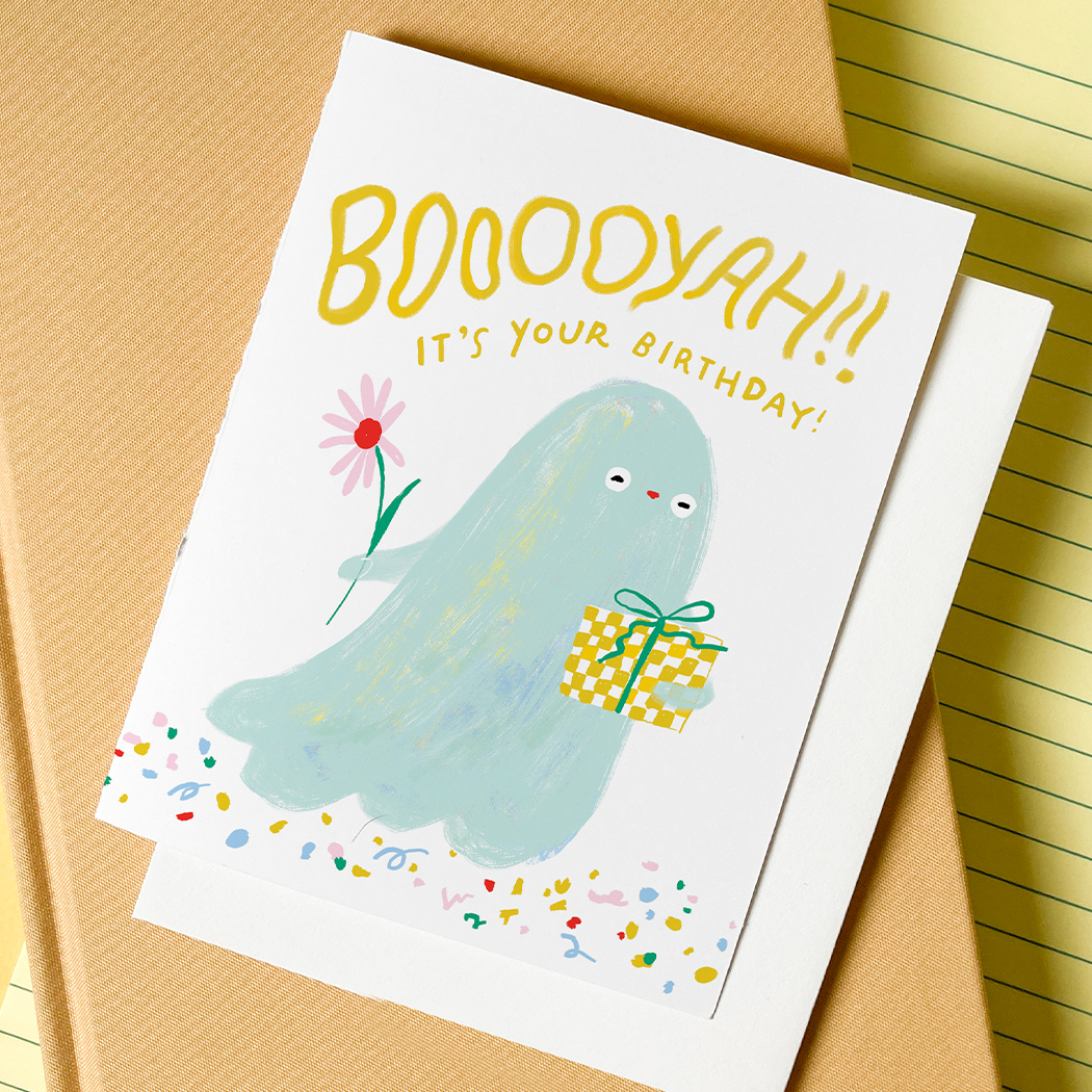 Booyah Birthday Card – Funny Ghost Birthday Card