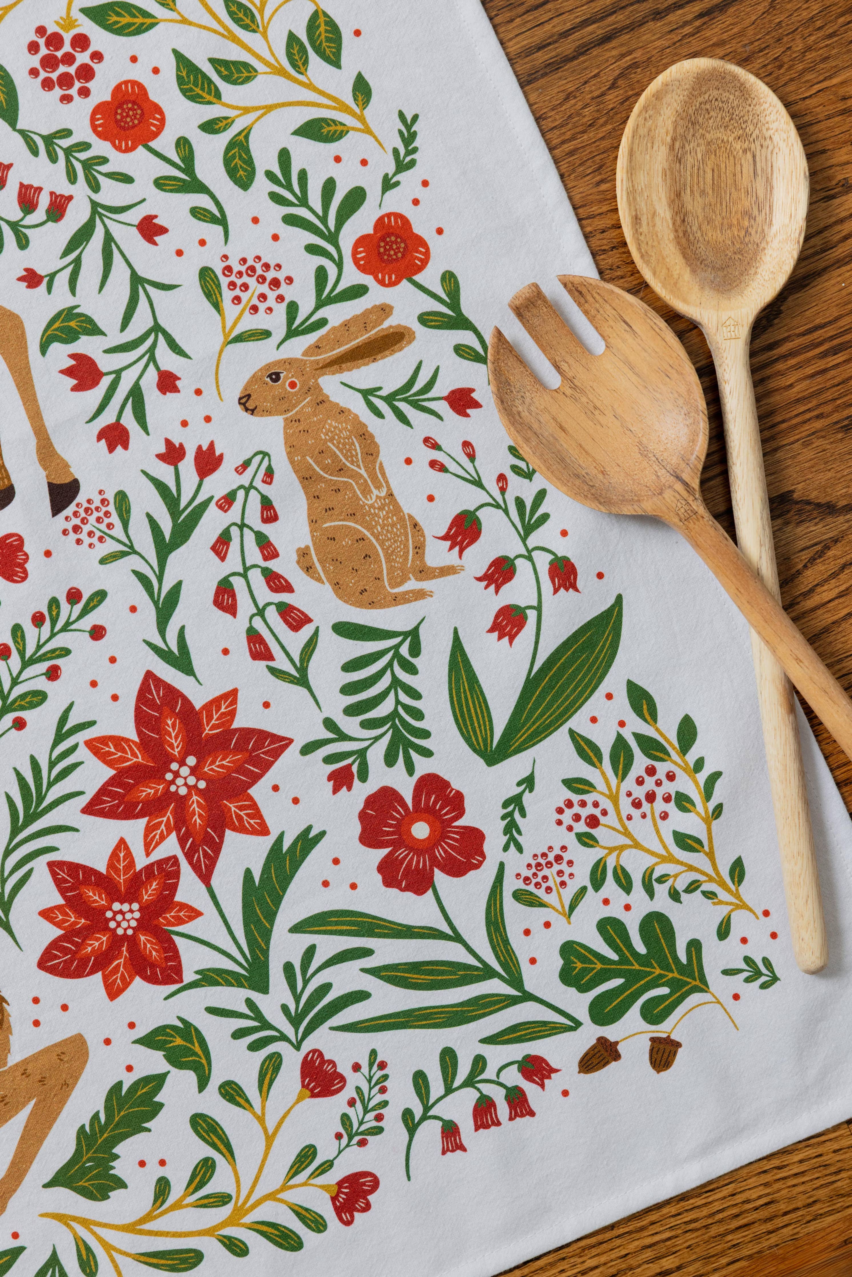 Winter Forest Tea Towel – Woodland Holiday