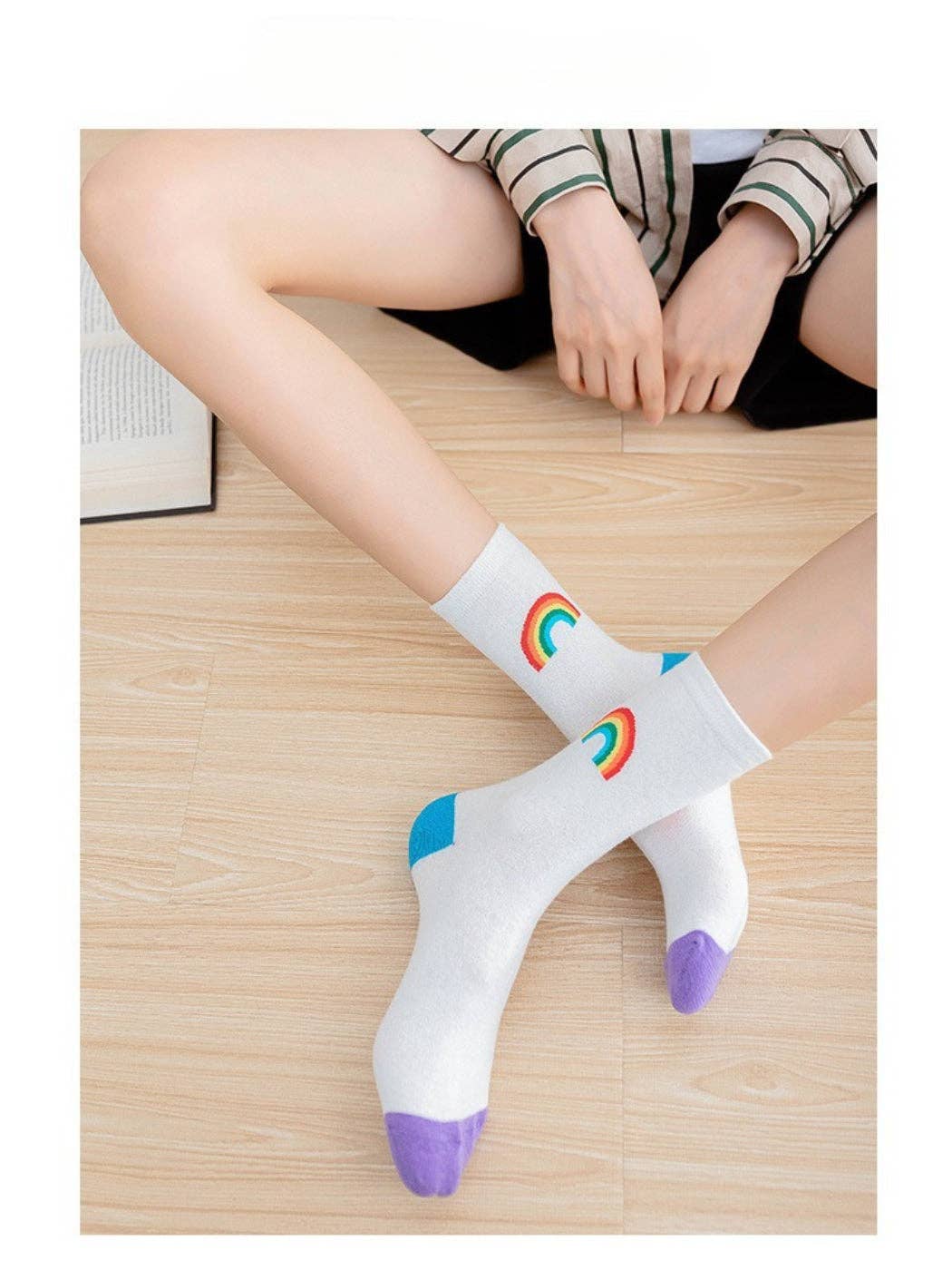 Rufia - Joyful Color Block Crew Socks