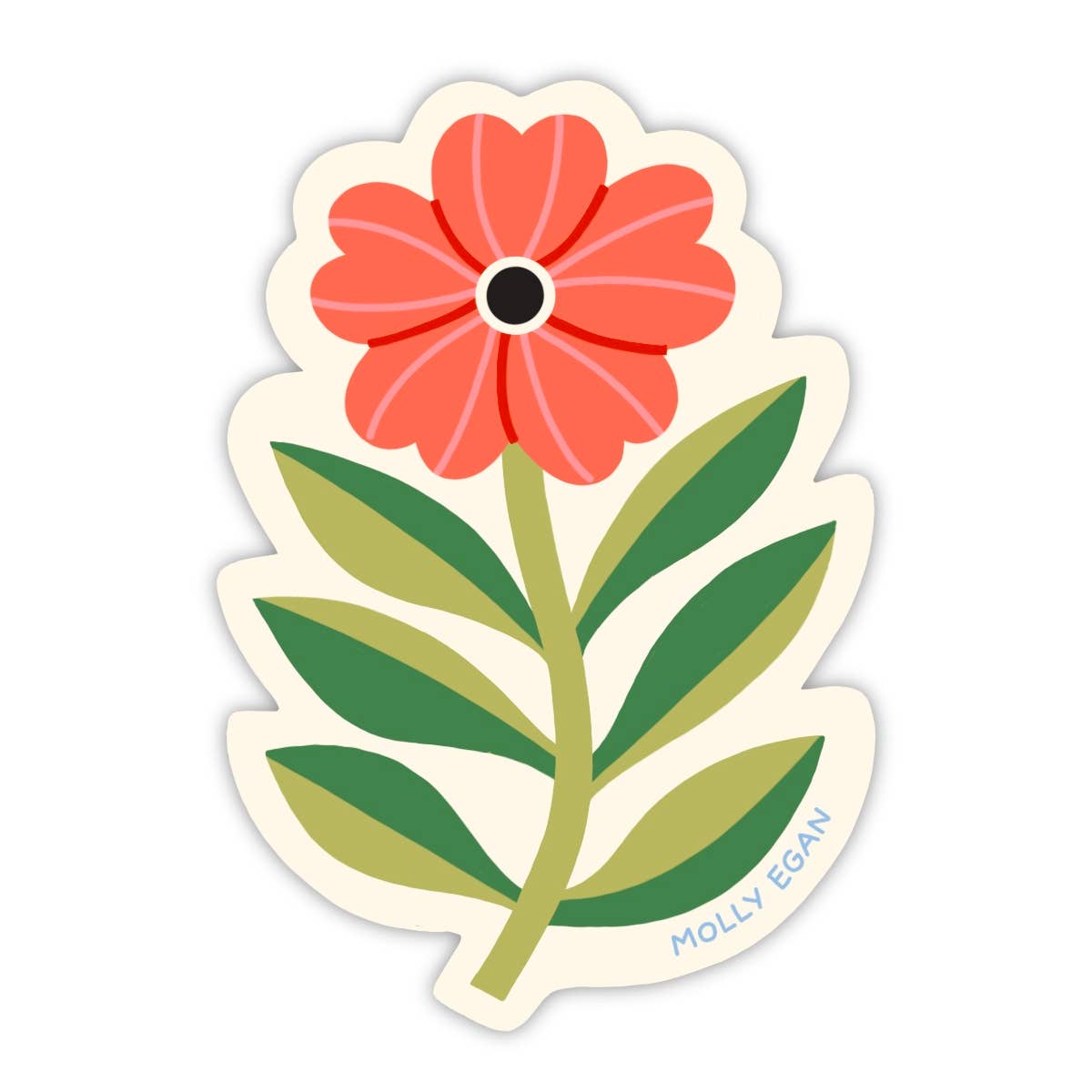 Coral Flower Vinyl Sticker
