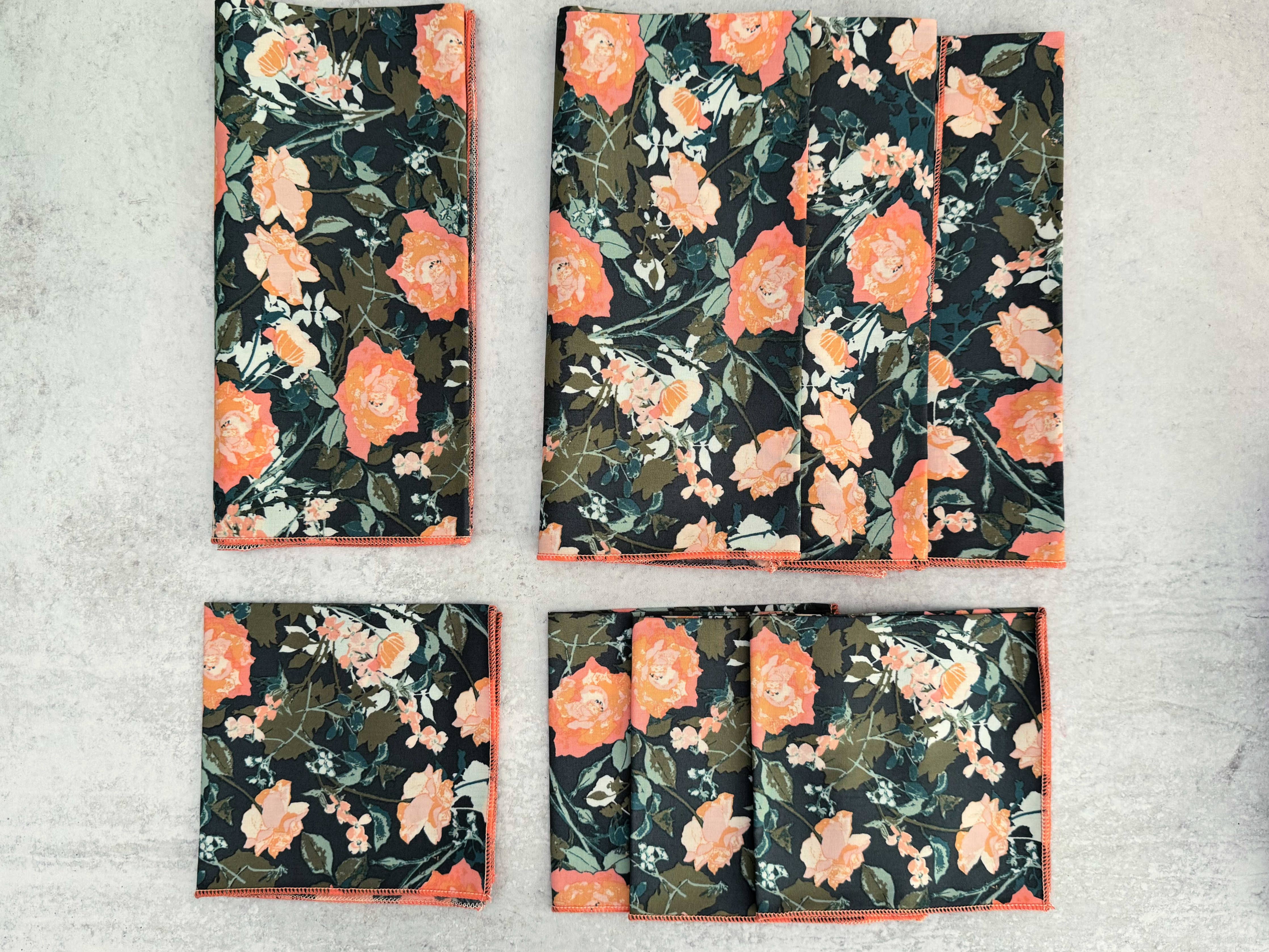 Coral Drift Cloth Napkins, set of four