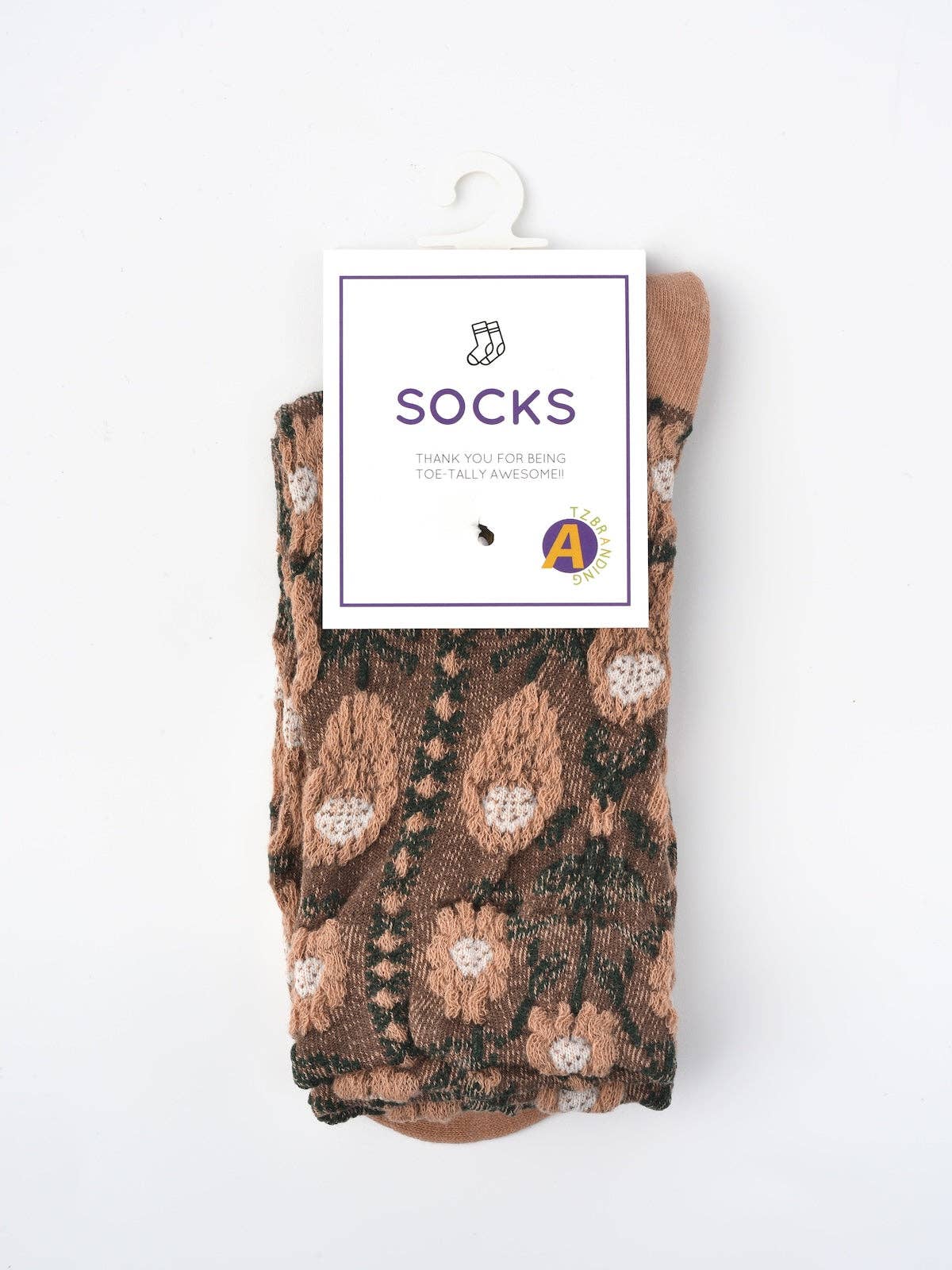 Rufia - Vintage Embossed Floral Socks