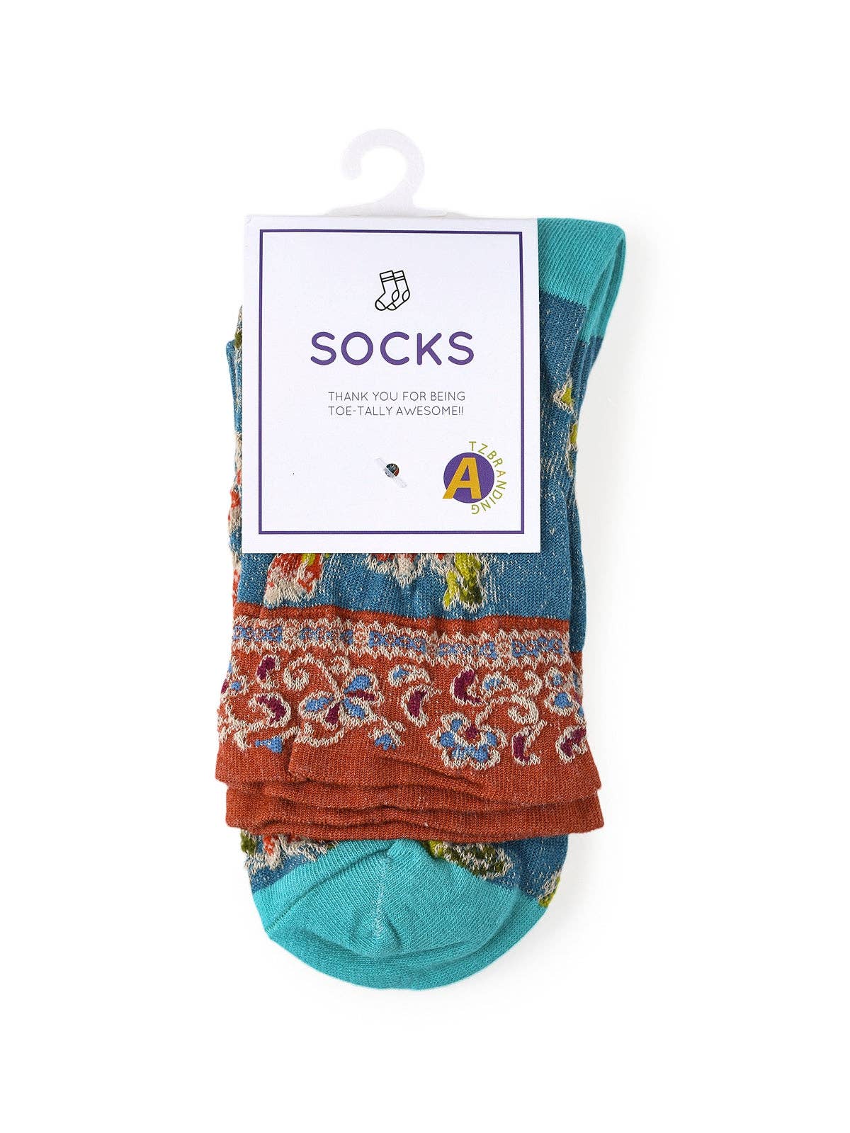 Rufia - Embossed Floral Pattern Women's Socks