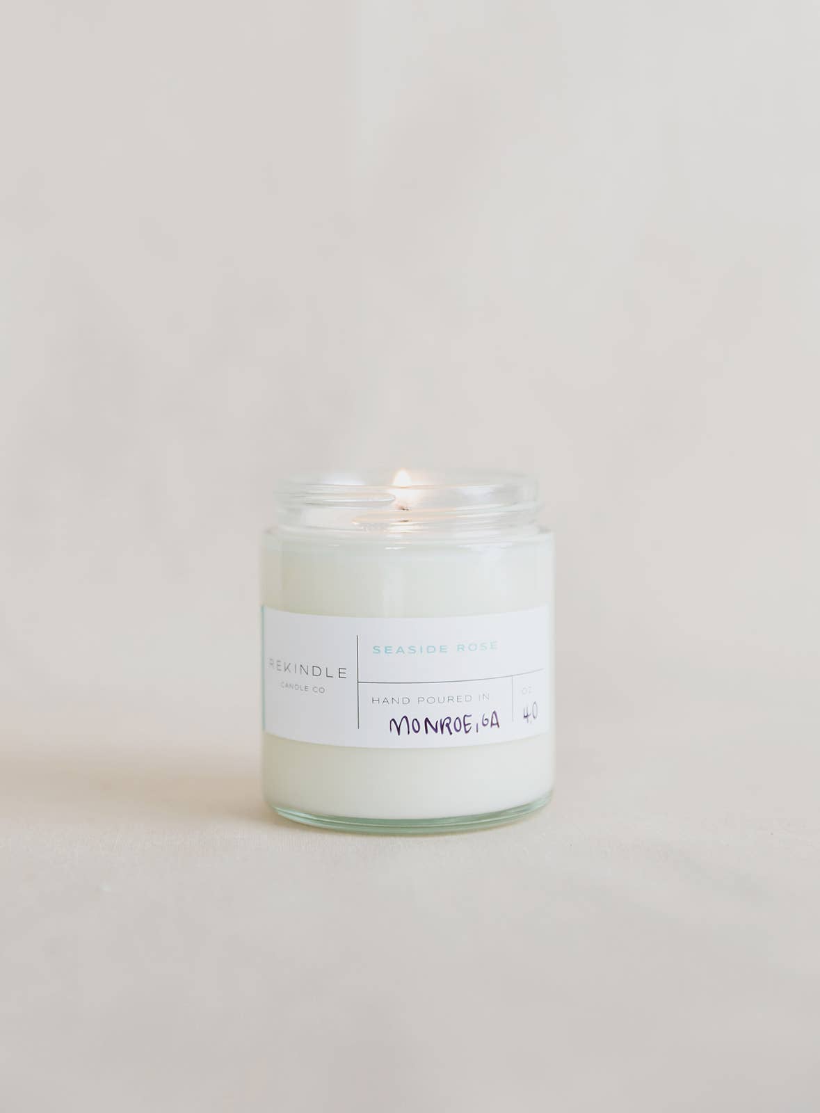 Seaside Rose Cotton Wick Soy Candle