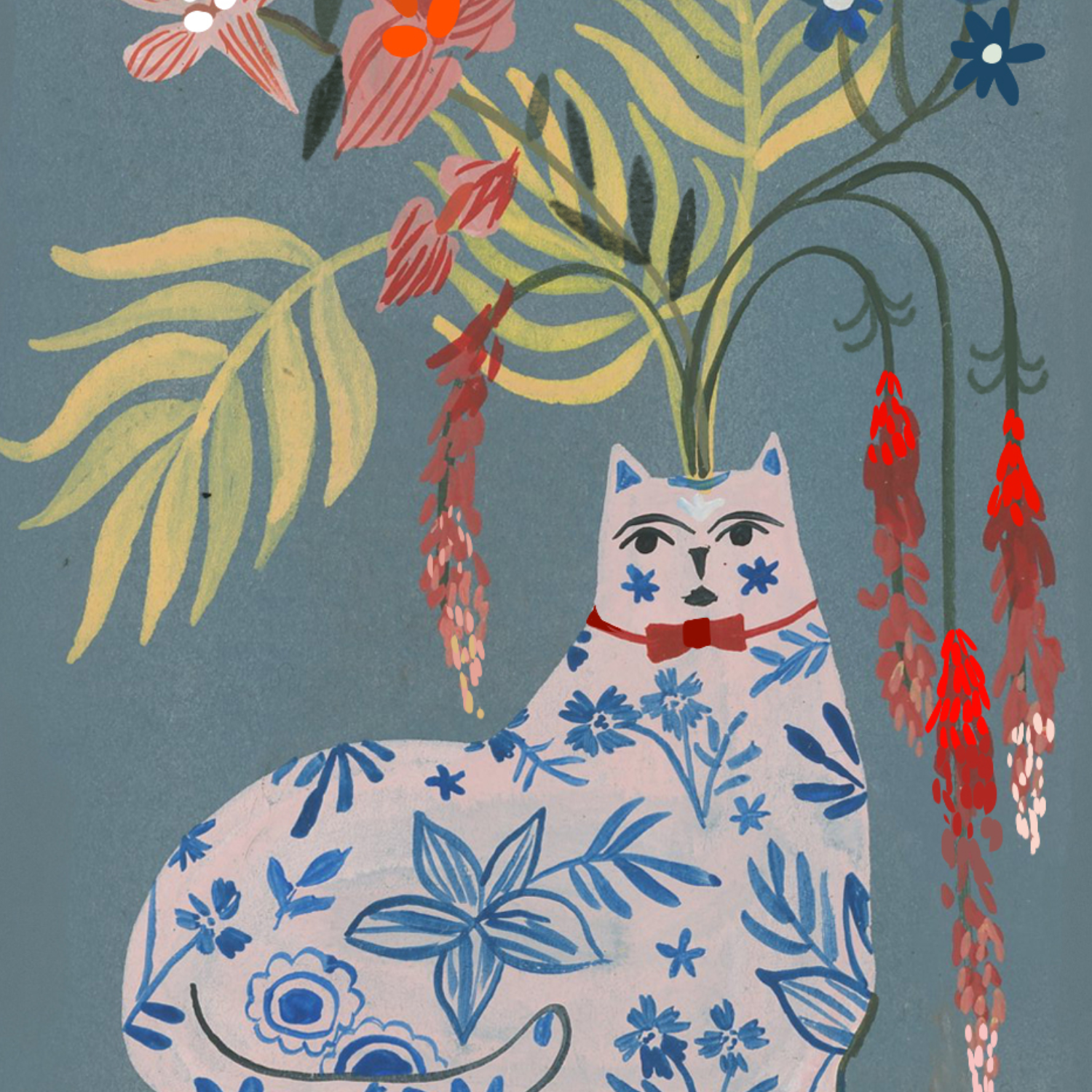 Cat With Bowtie Birthday Card