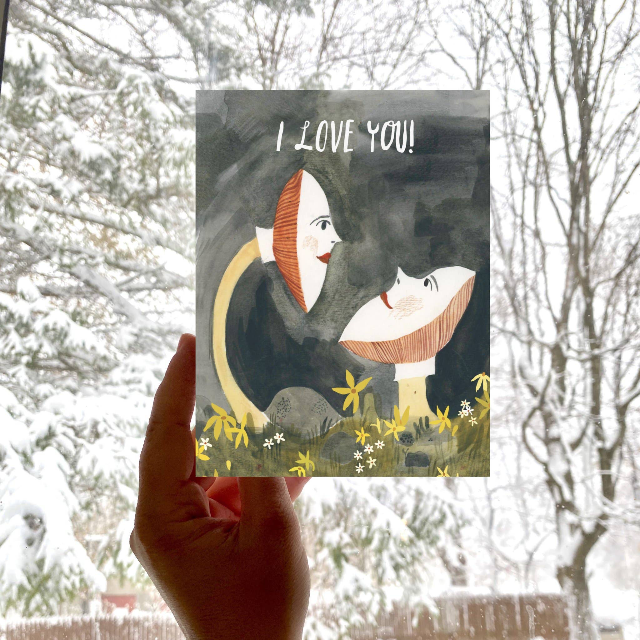 I Love You Mushroom Friends Greeting Card