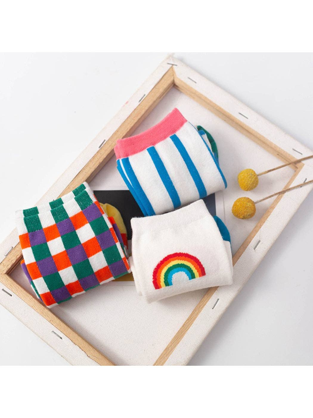 Rufia - Joyful Color Block Crew Socks