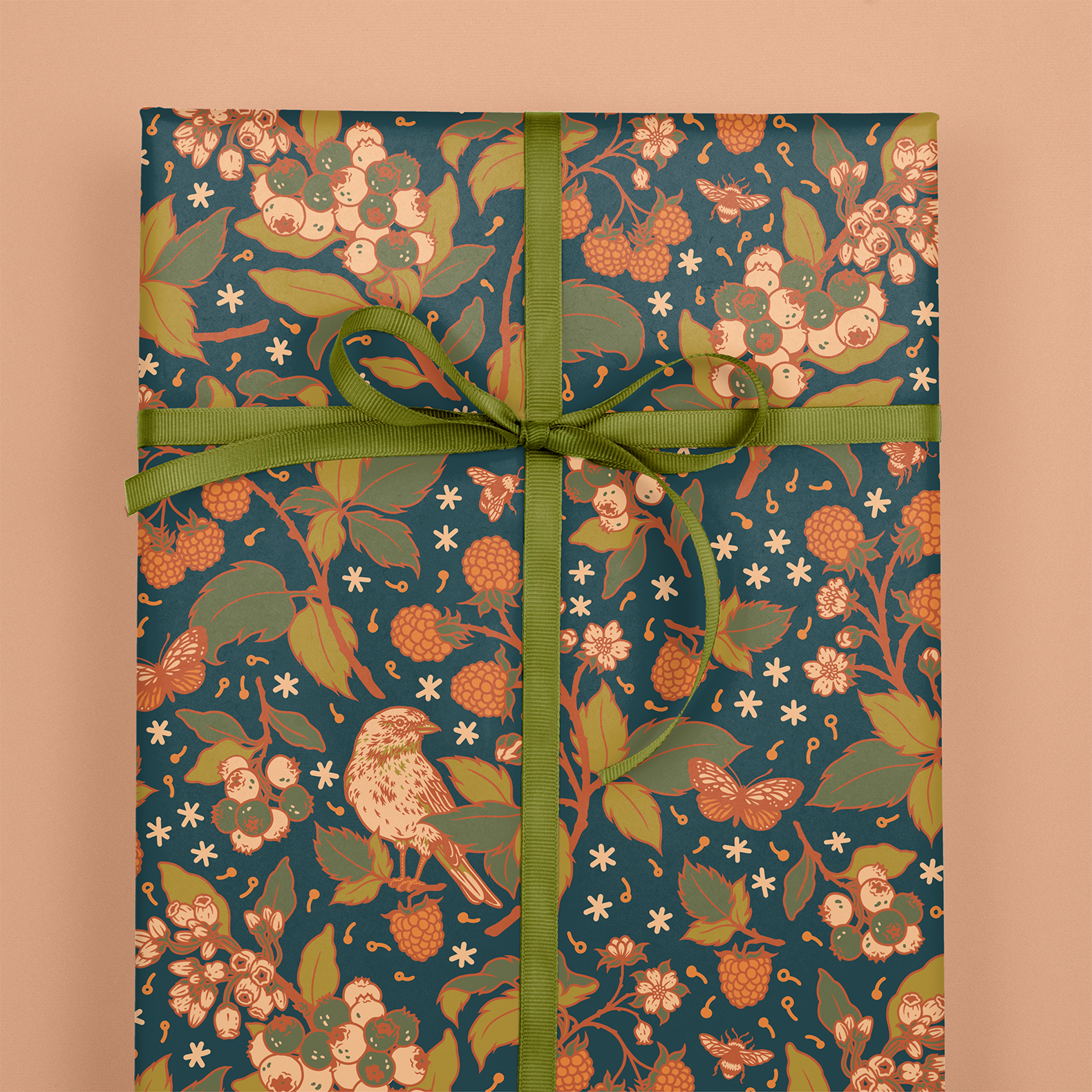 Recyclable Gift Wrap / Wrapping Paper: Berries