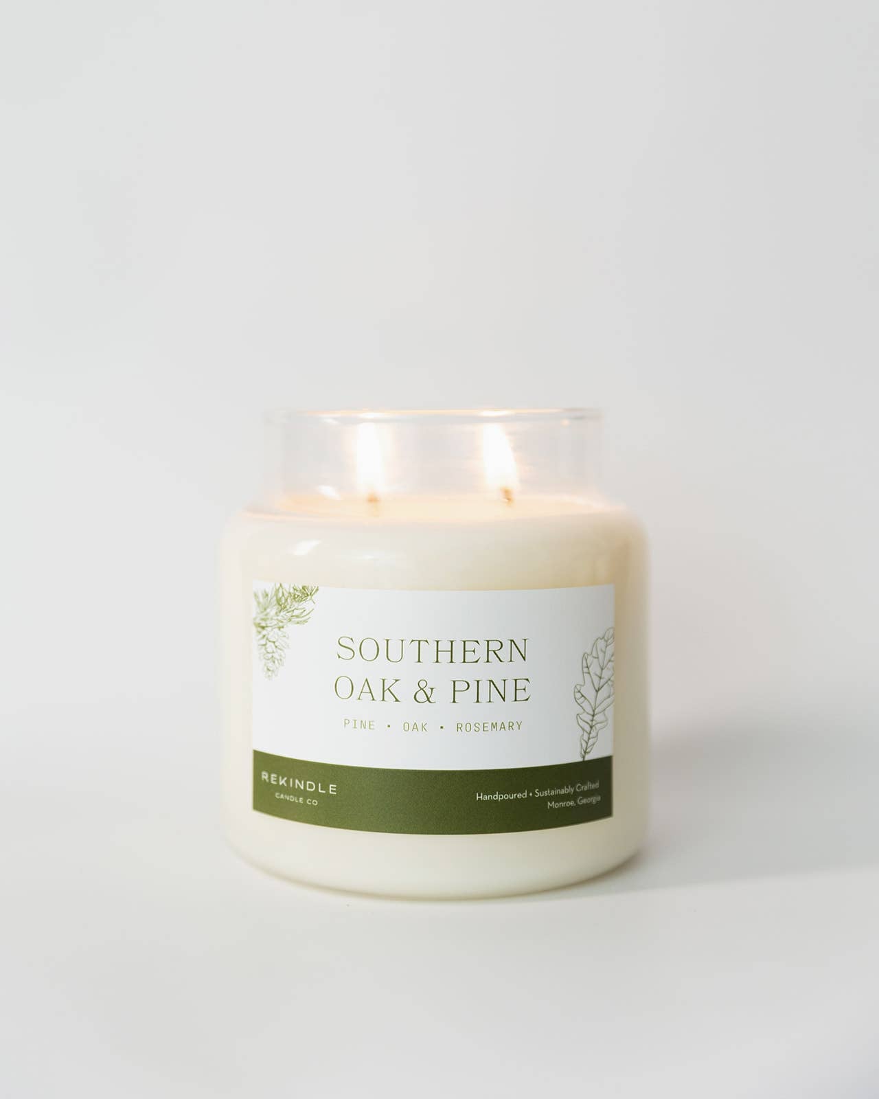 Southern Oak + Pine Cotton Wick Soy Candle