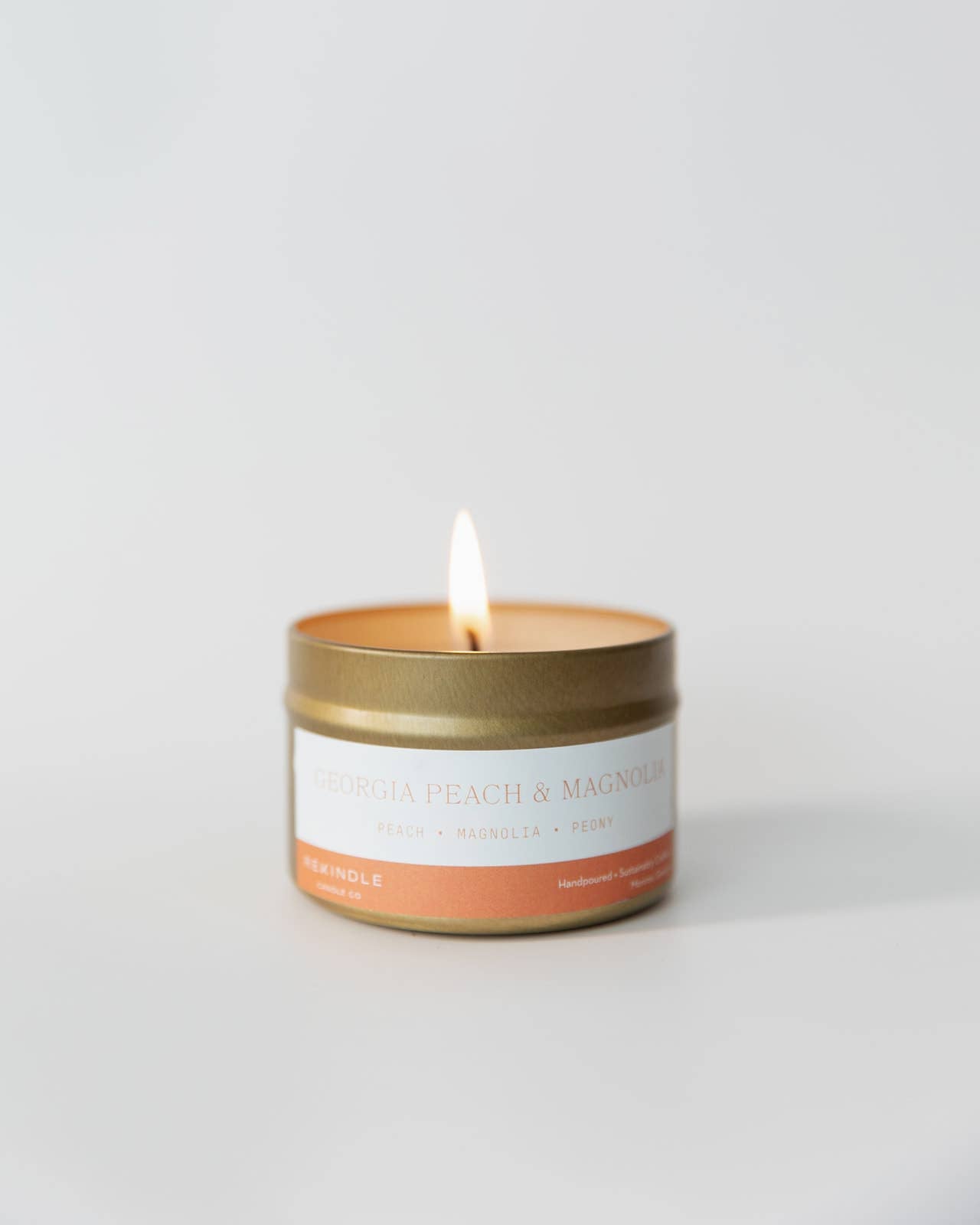 Georgia Peach + Magnolia Cotton Wick Soy Candle