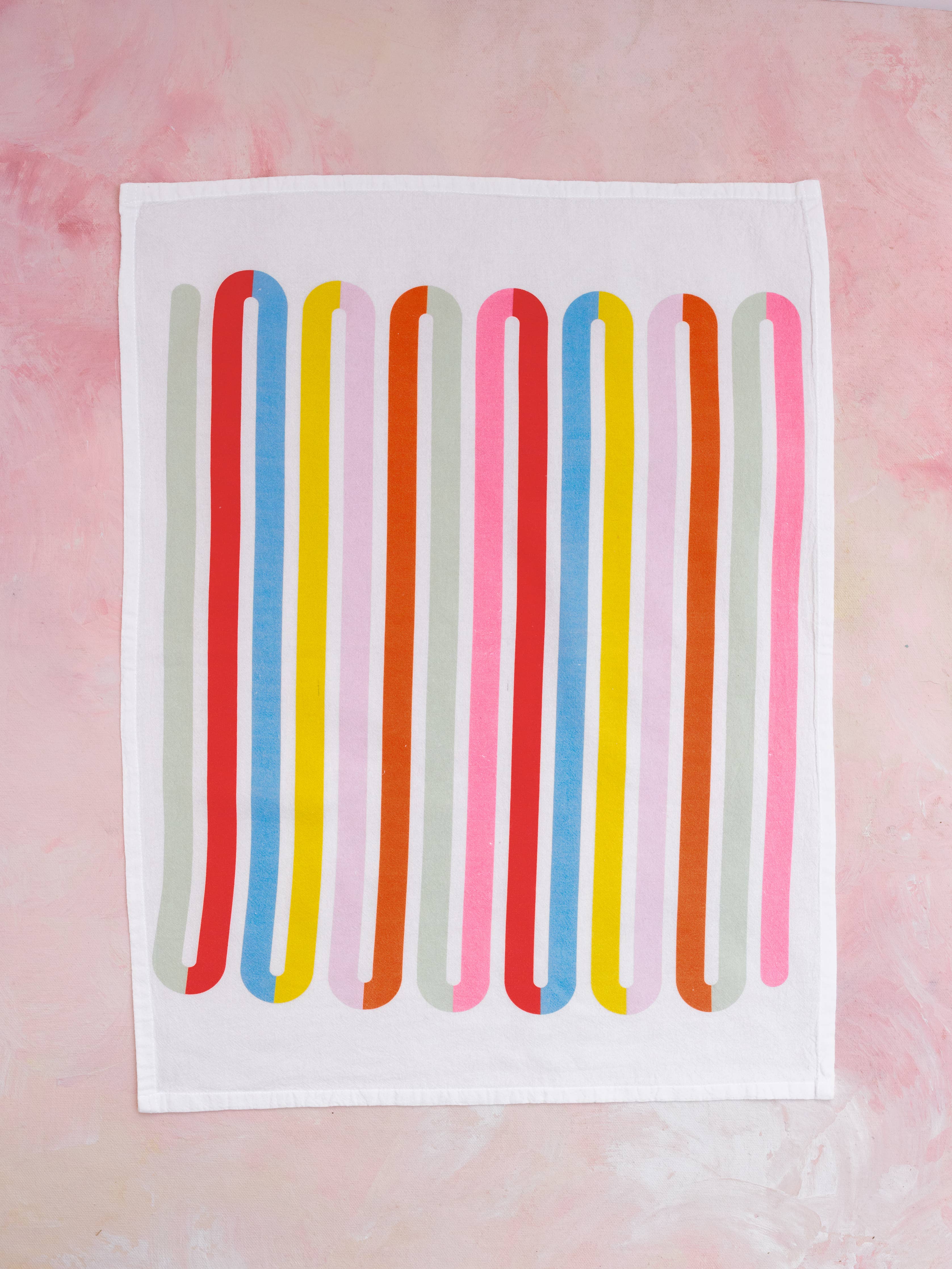 Squiggle Stripes Tea Towel