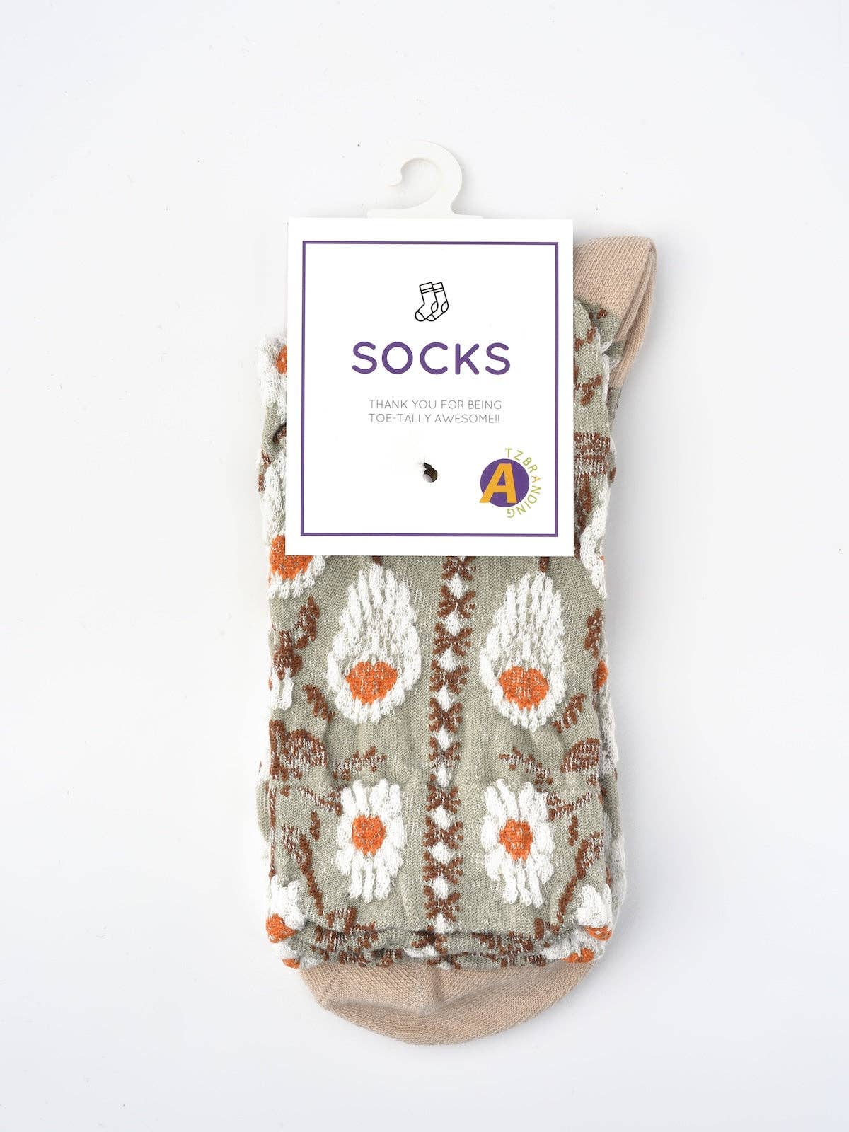 Rufia - Vintage Embossed Floral Socks