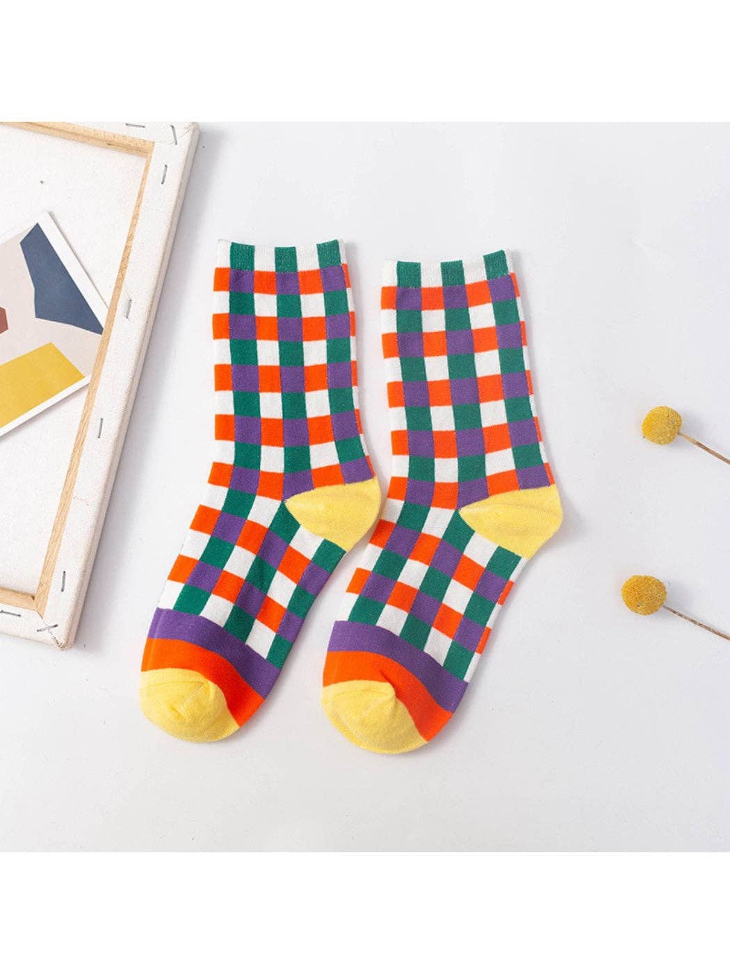 Rufia - Joyful Color Block Crew Socks