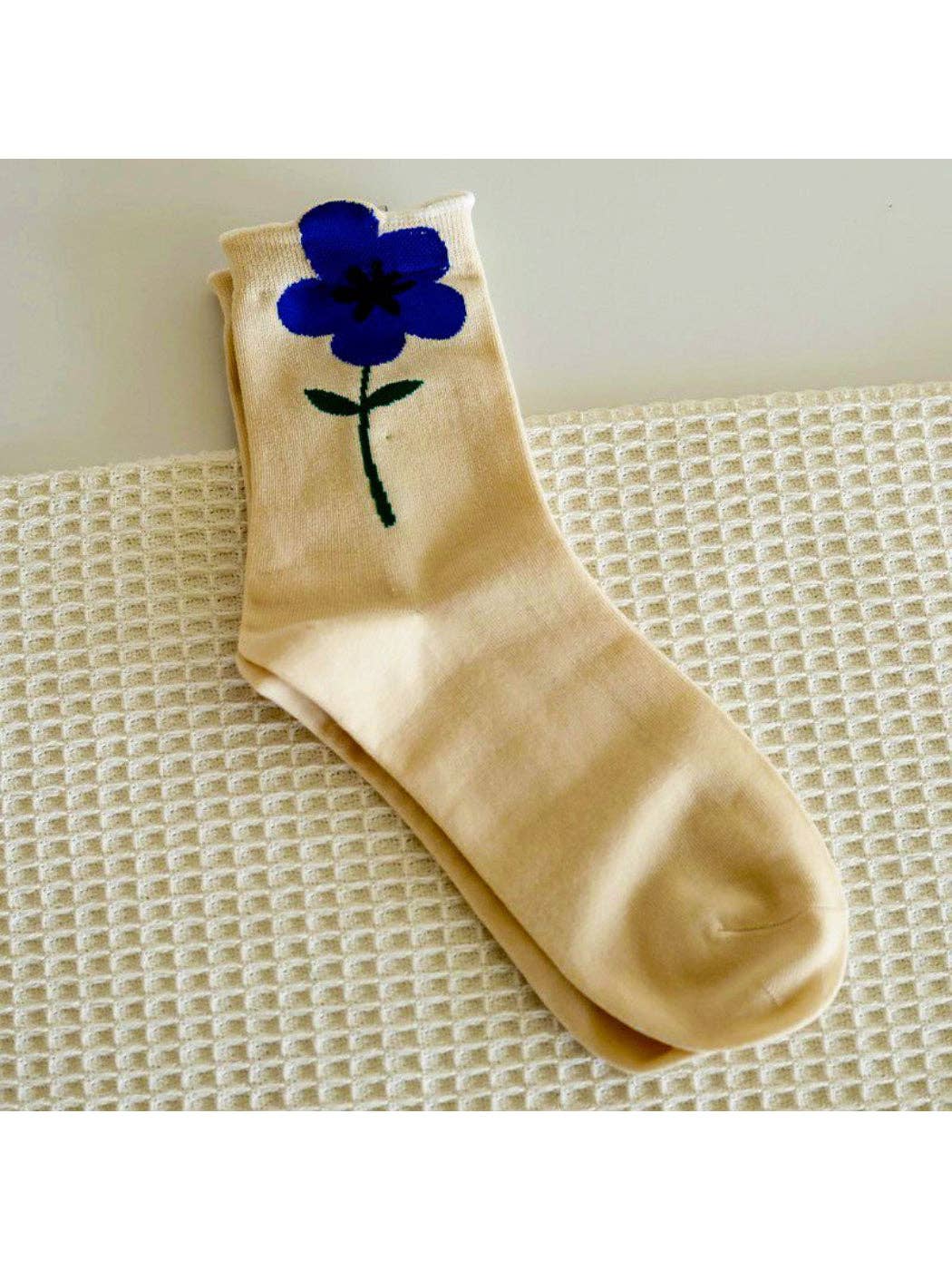 Rufia - Color Pop Flower Crew Socks
