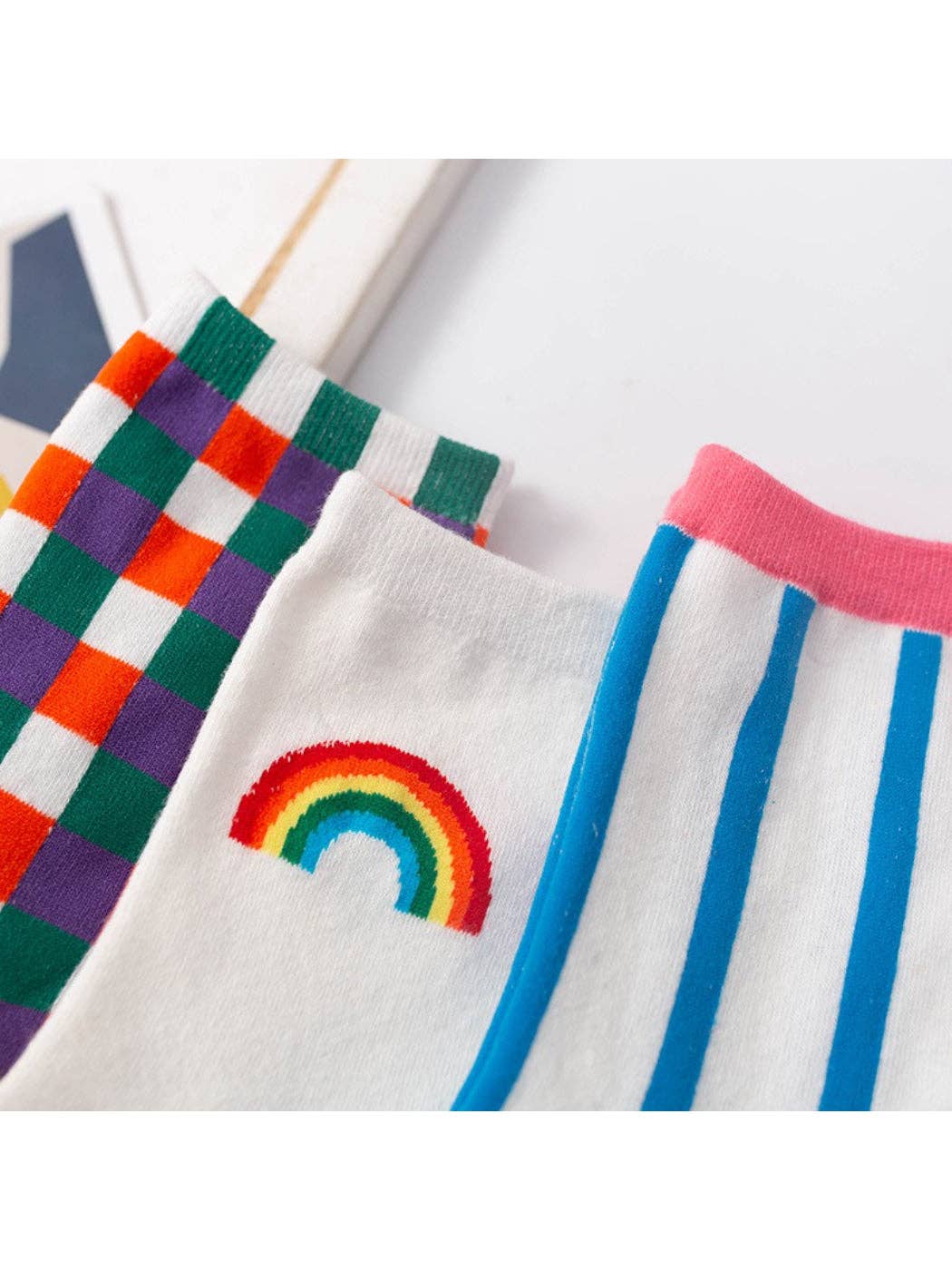 Rufia - Joyful Color Block Crew Socks