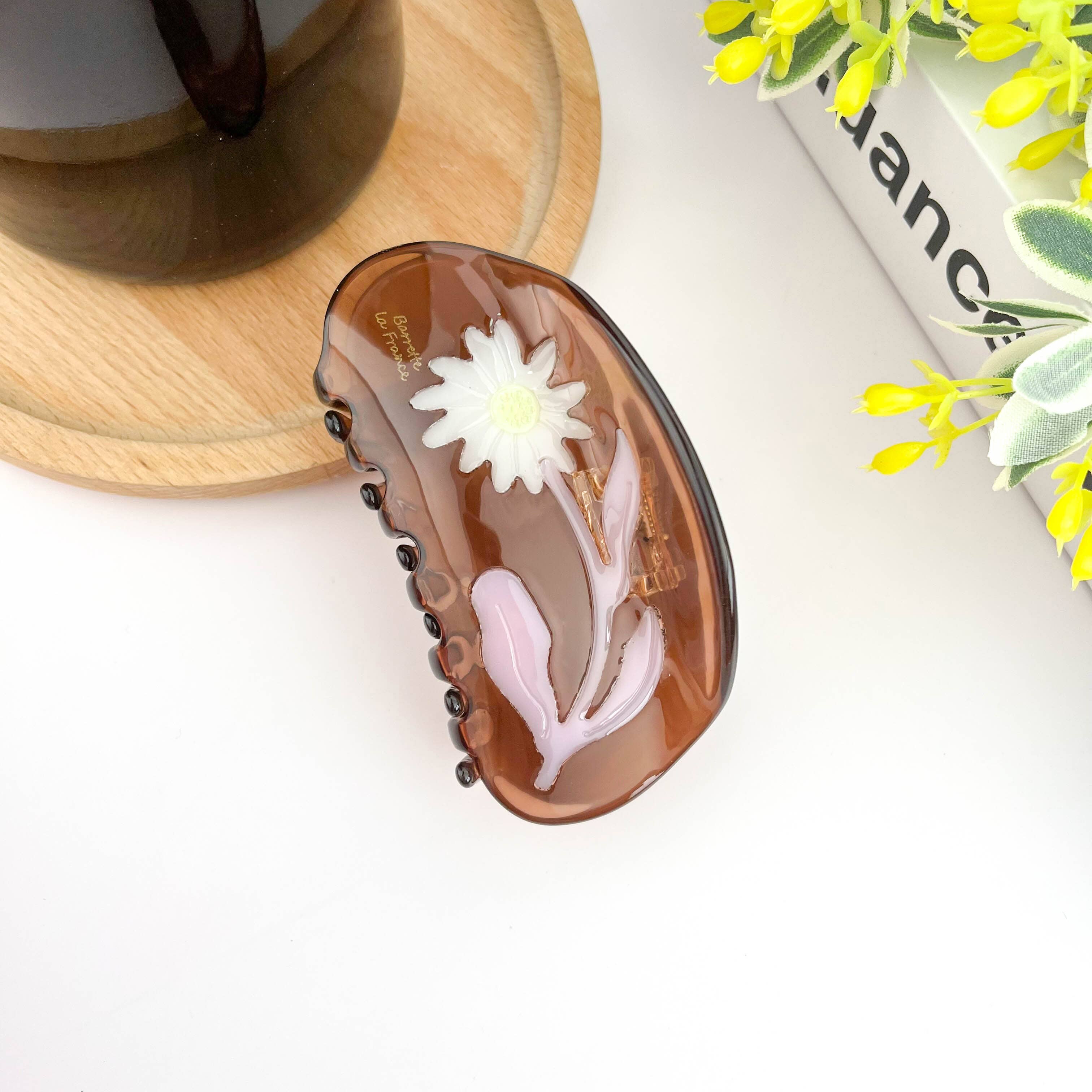 Floral Hair Claw Clip