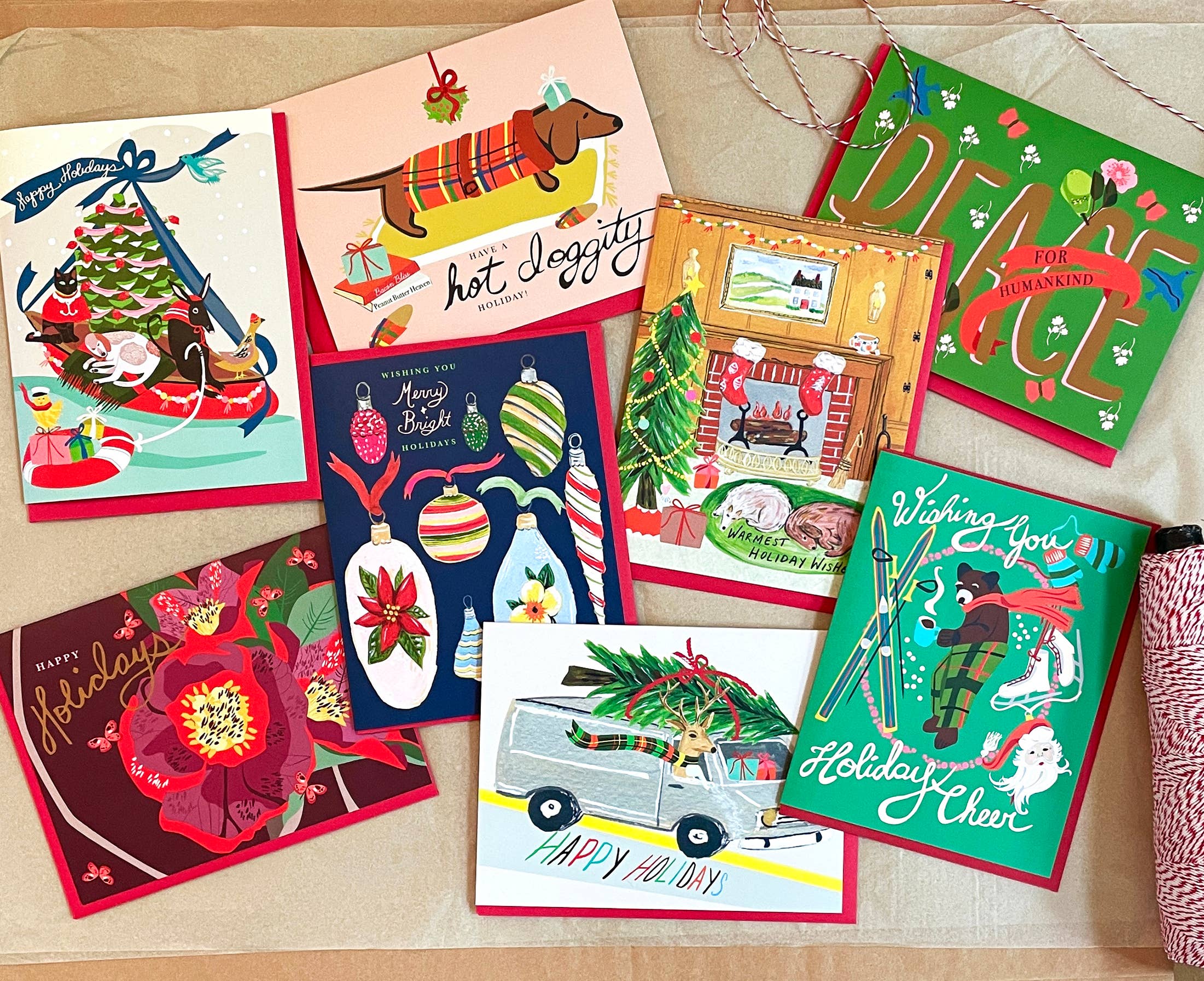 Vintage Ornaments Holiday Card