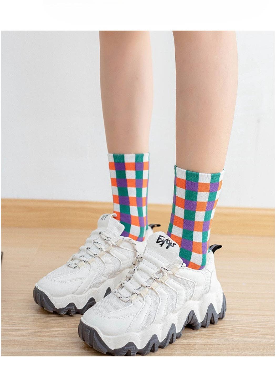 Rufia - Joyful Color Block Crew Socks