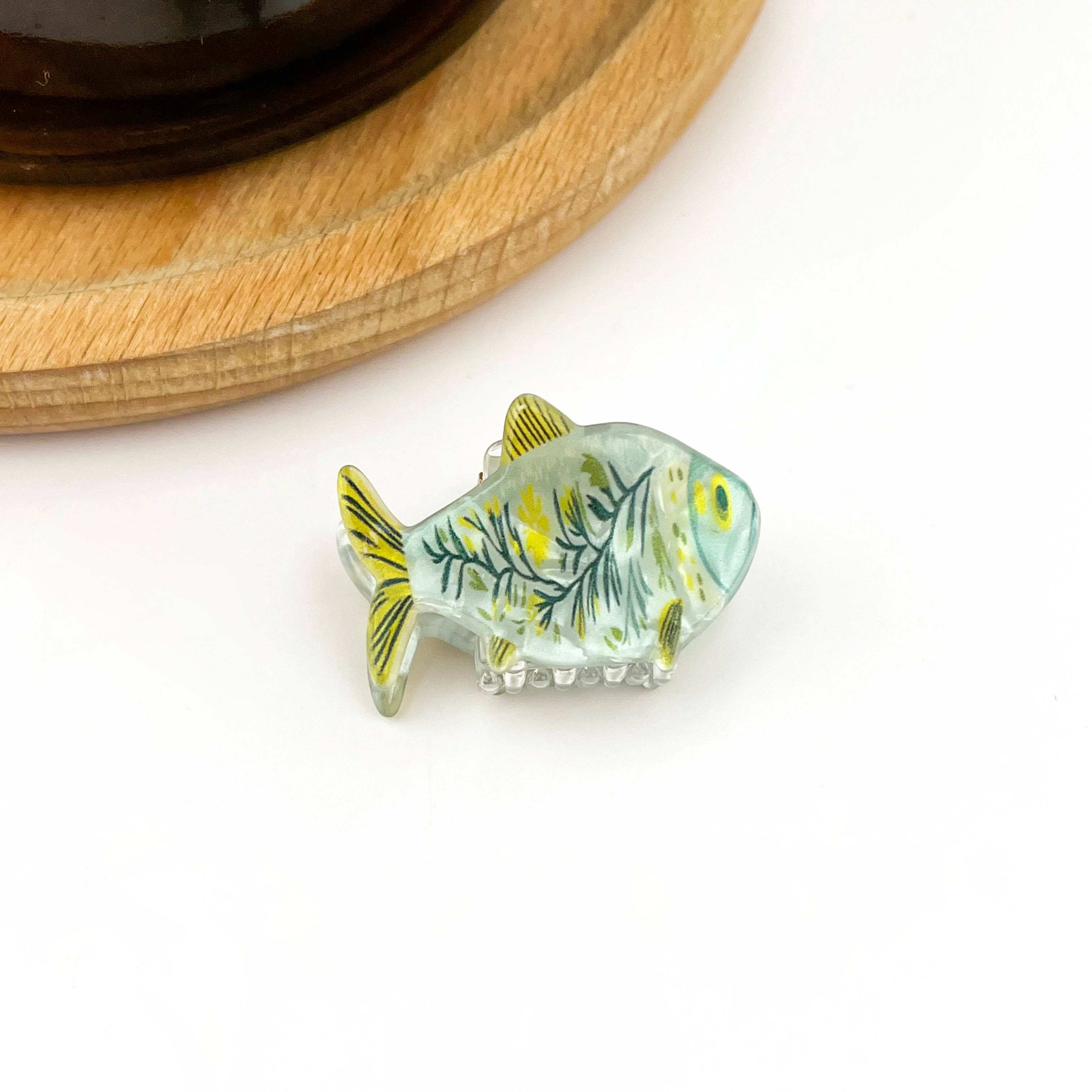 Green Sardine Hair Claw Clip