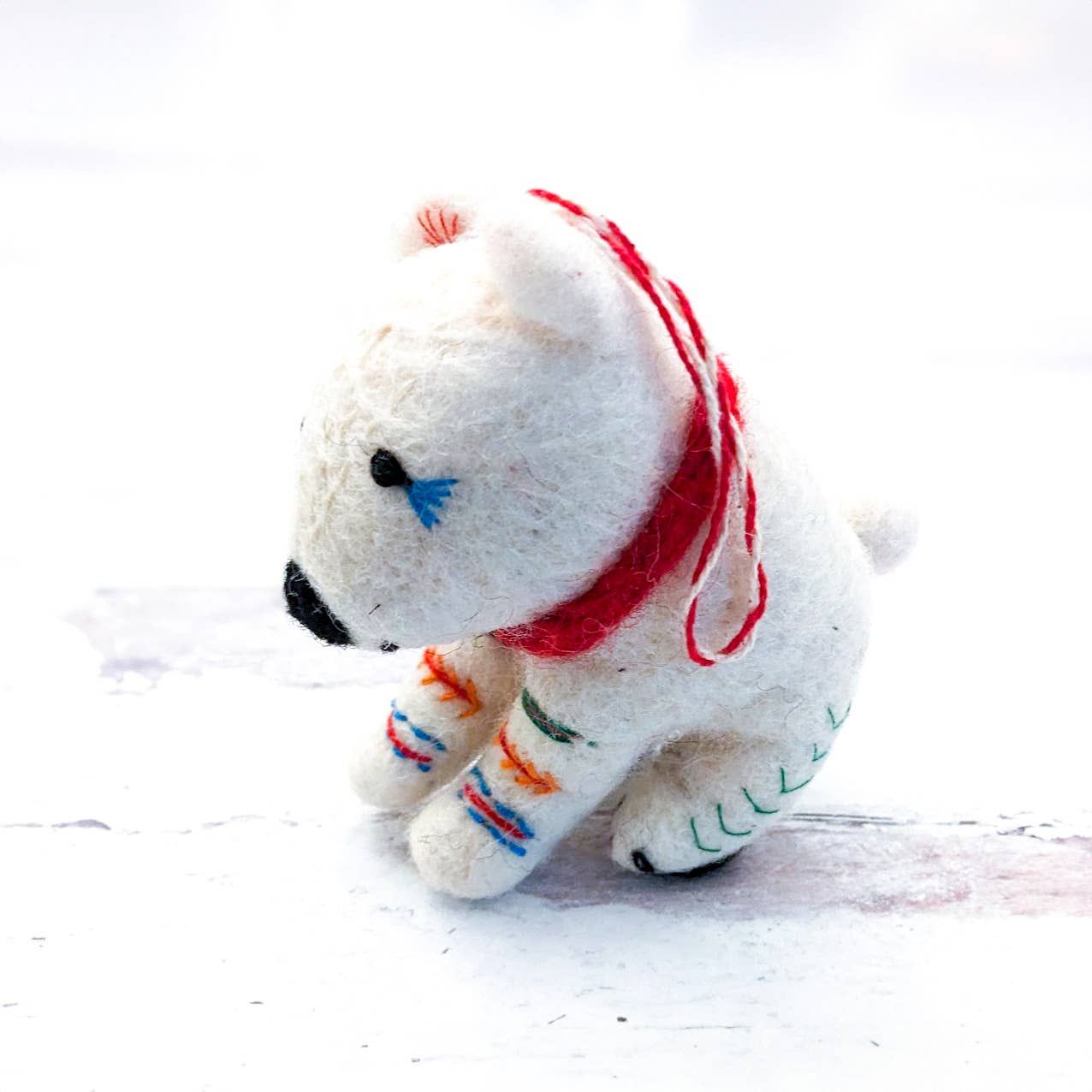 Nita The Polar Bear Holiday Eco Wool Ornament