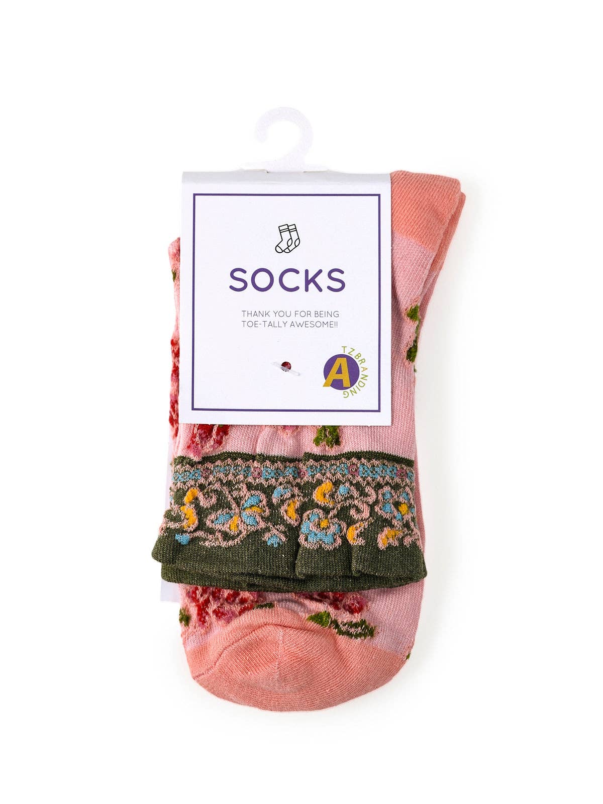 Rufia - Embossed Floral Pattern Women's Socks