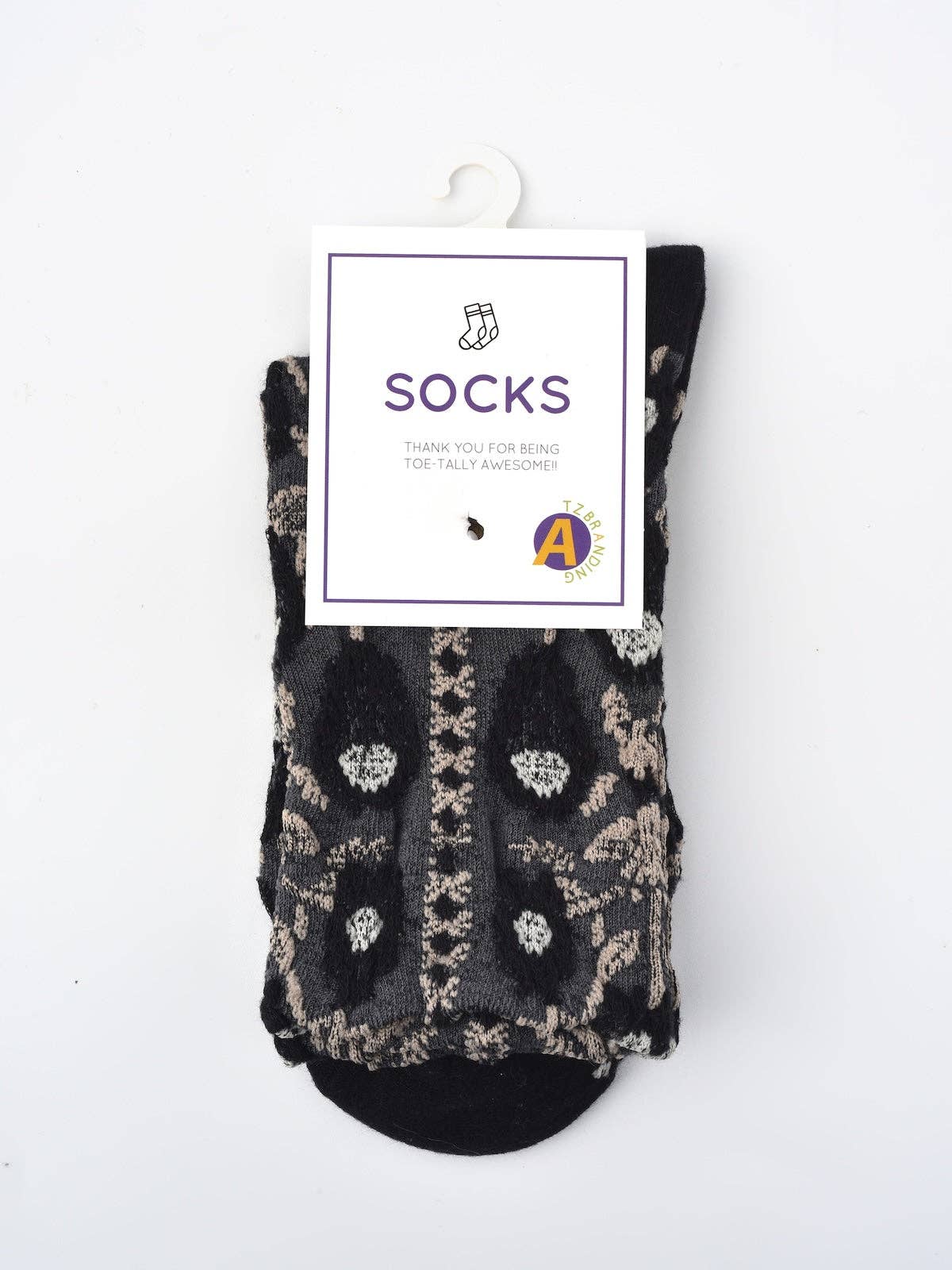 Rufia - Vintage Embossed Floral Socks