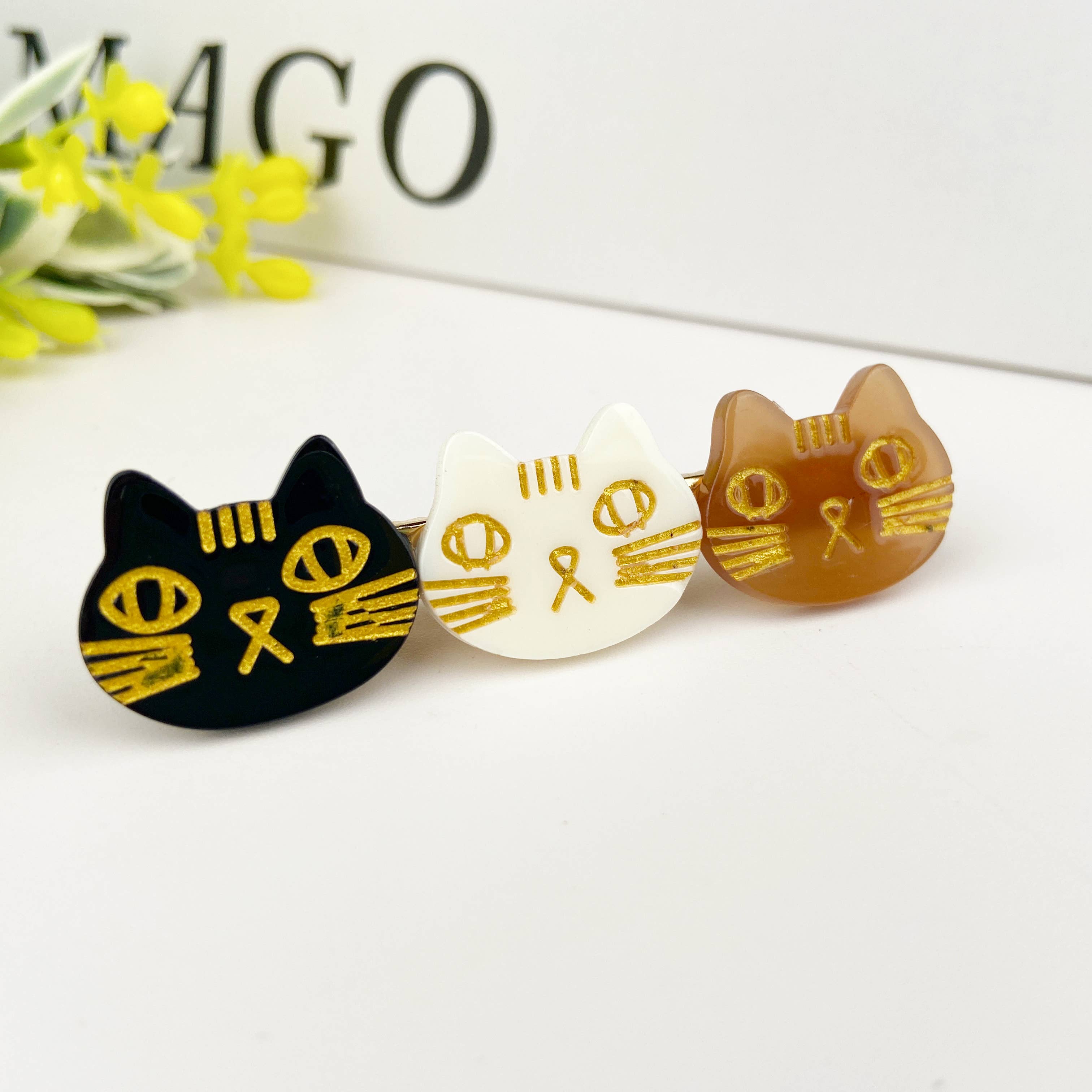 Cute cat duckbill clip