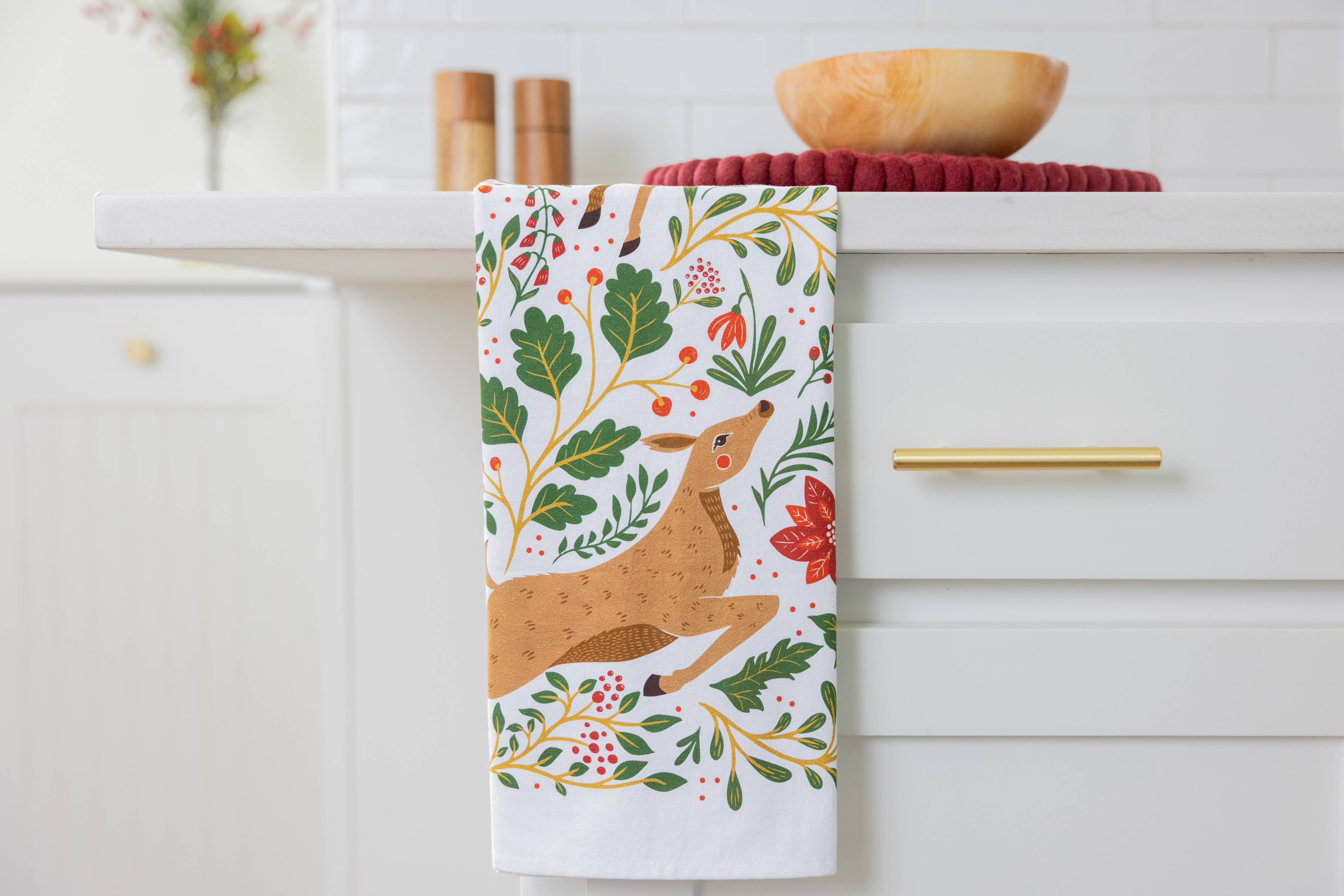 Winter Forest Tea Towel – Woodland Holiday