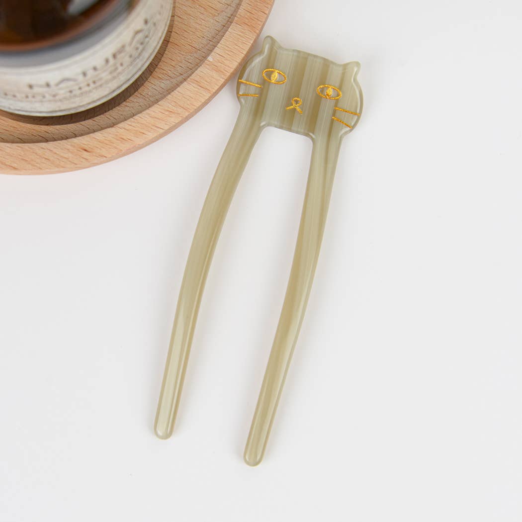 Acetate Cat Hair Pin