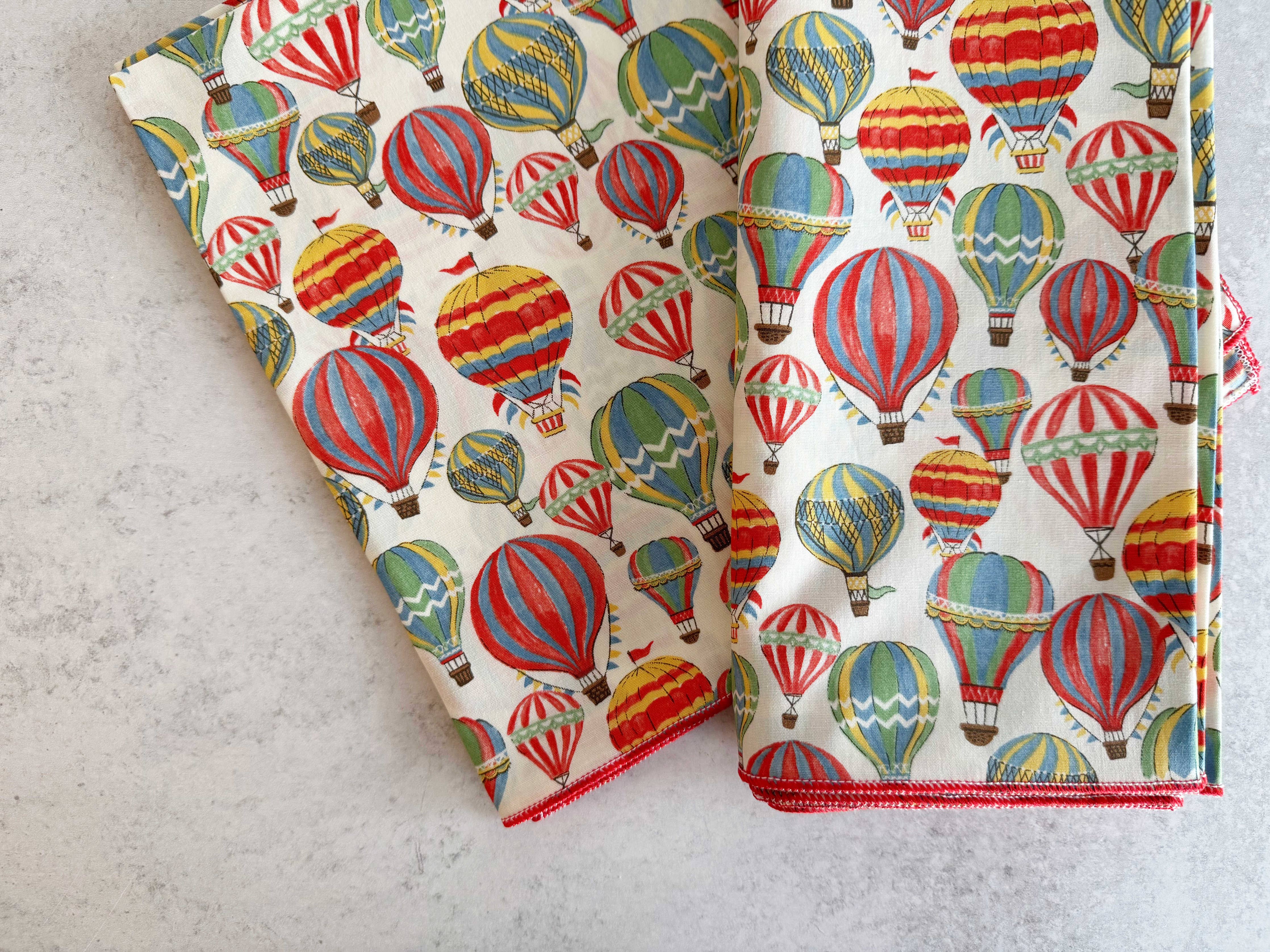 Hot Air Balloons Cloth Napkins, set of four