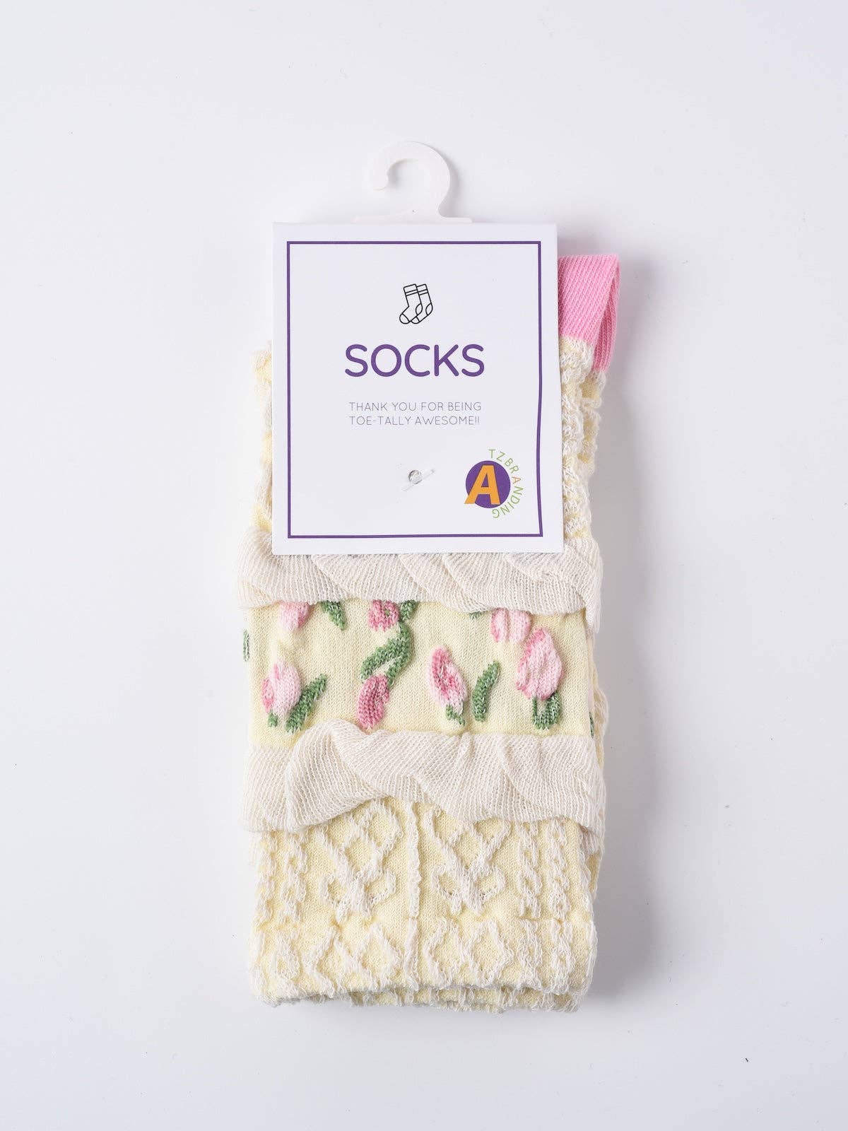 Rufia - Tulip Pattern Crew Socks