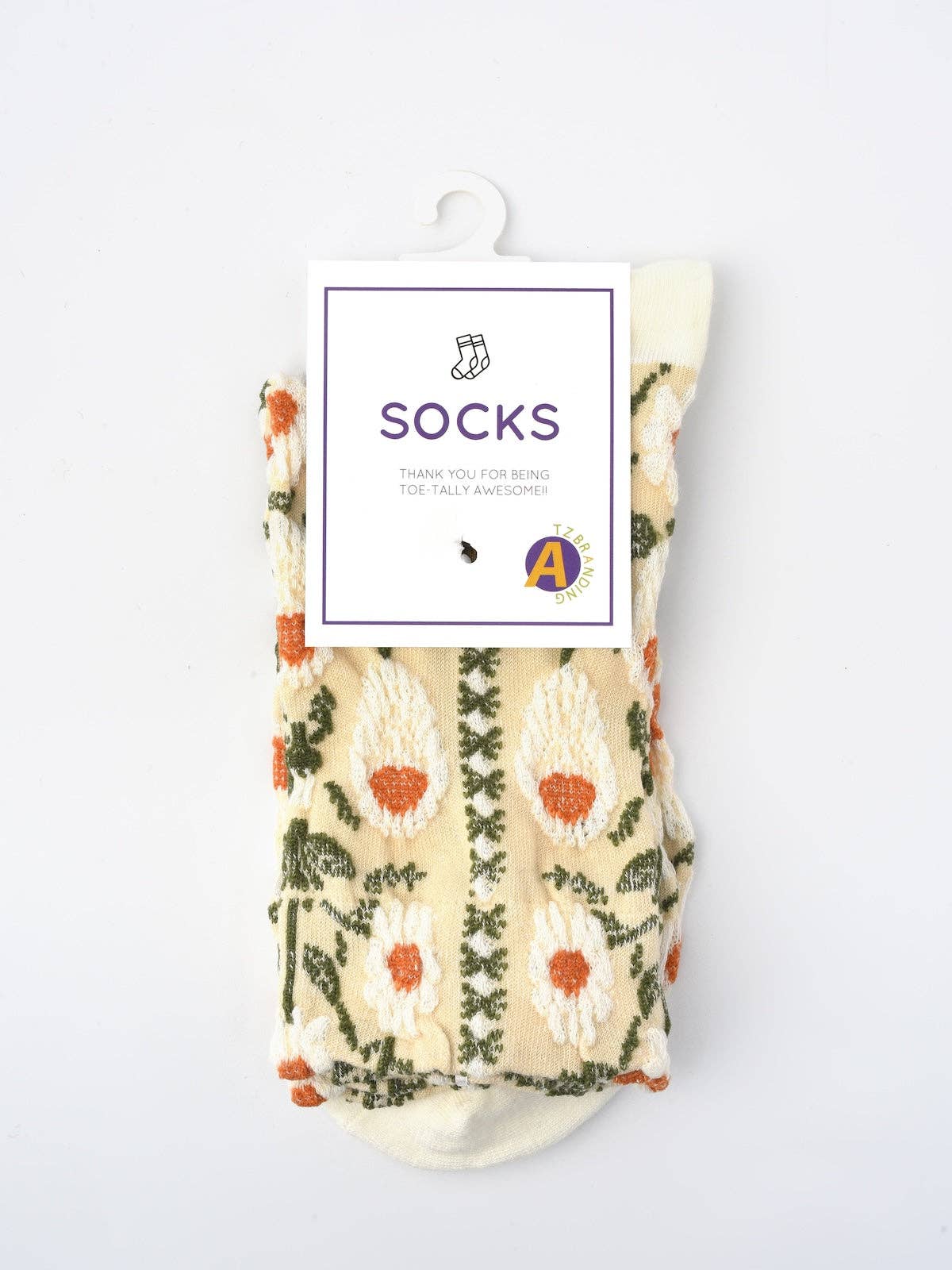 Rufia - Vintage Embossed Floral Socks