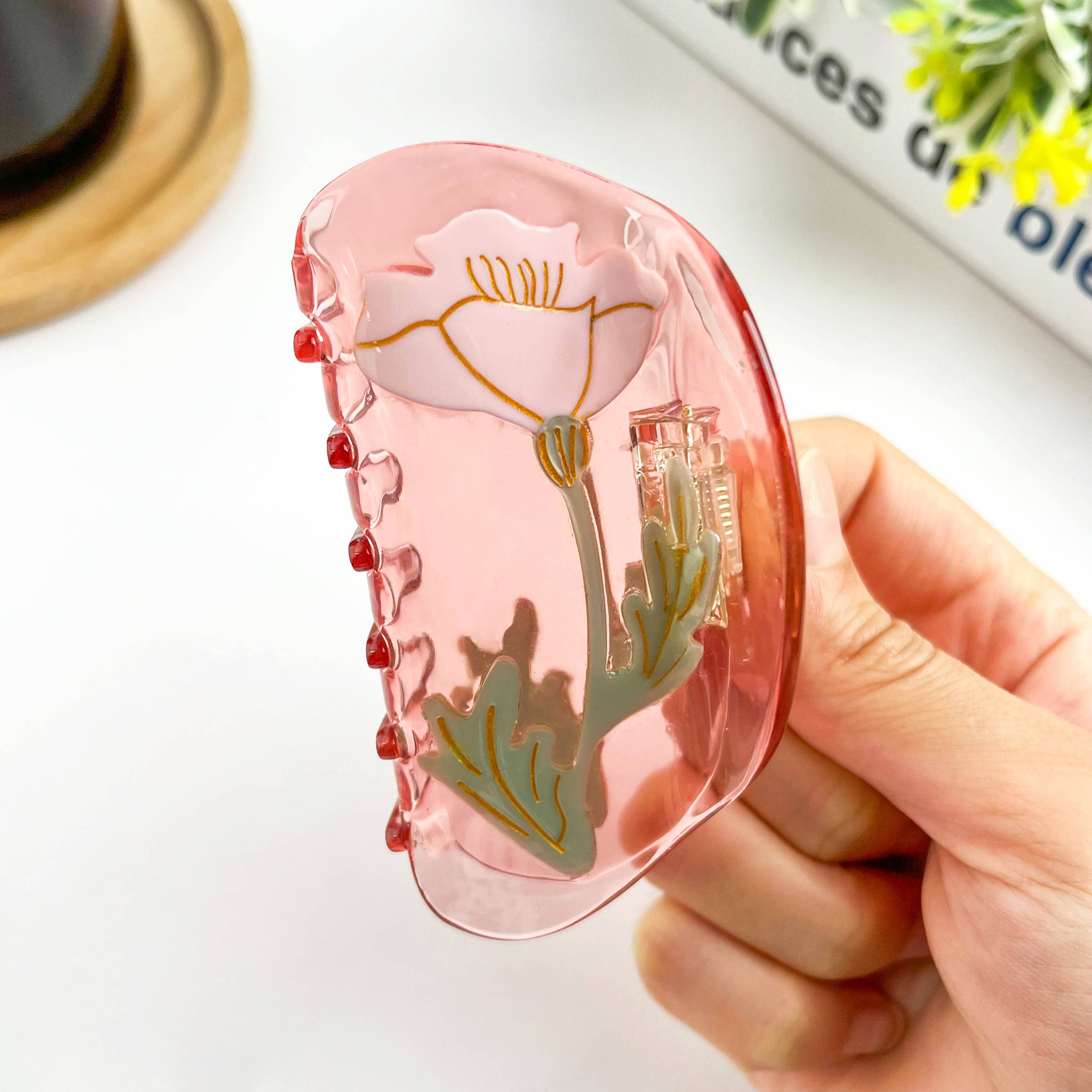 Floral Hair Claw Clip
